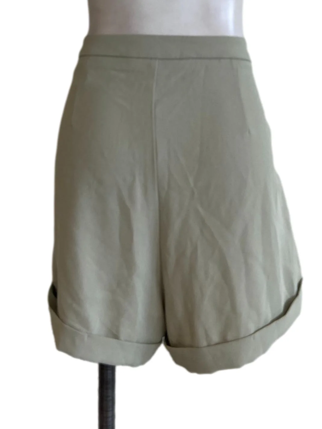 Mint Green Twill Short Pants - Image 2