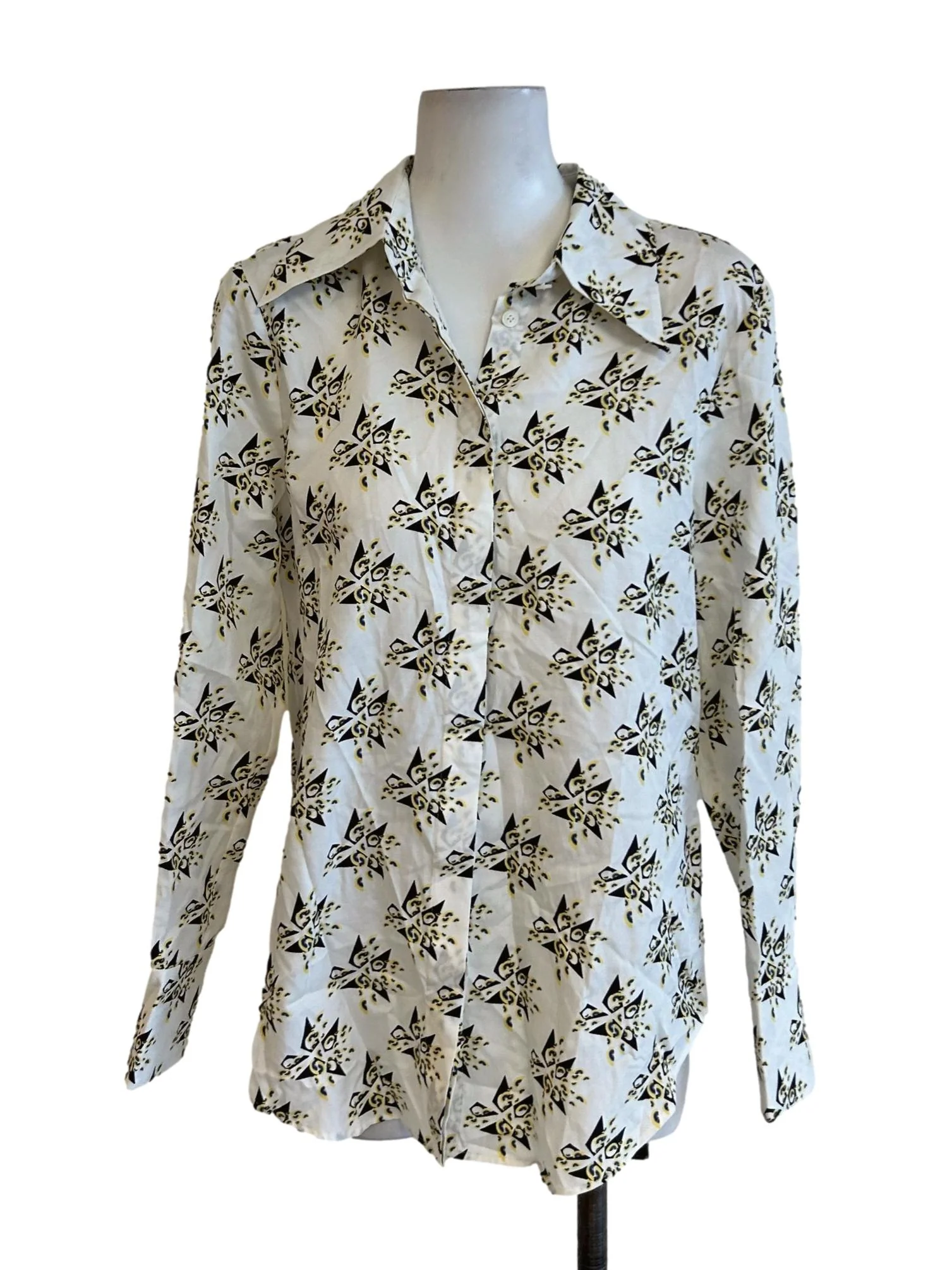 Montrieul Shirt - Button-Down Long Sleeve Blouse In Geometric Print CSN - Image 4