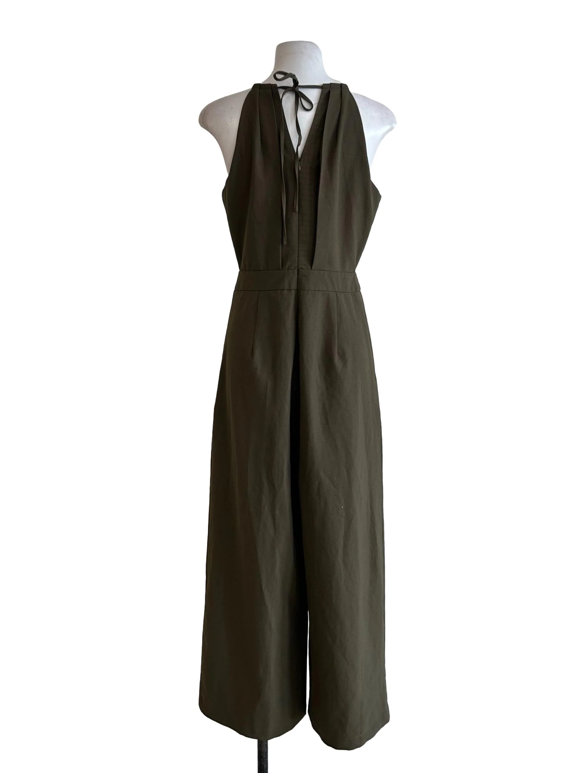 Moss Green Halter Neck Jumpsuit - Image 2