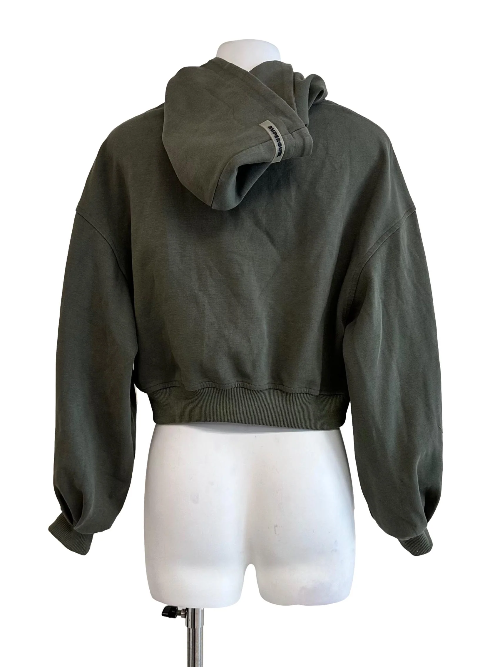 Moss Green Zip Hoodie - Image 2