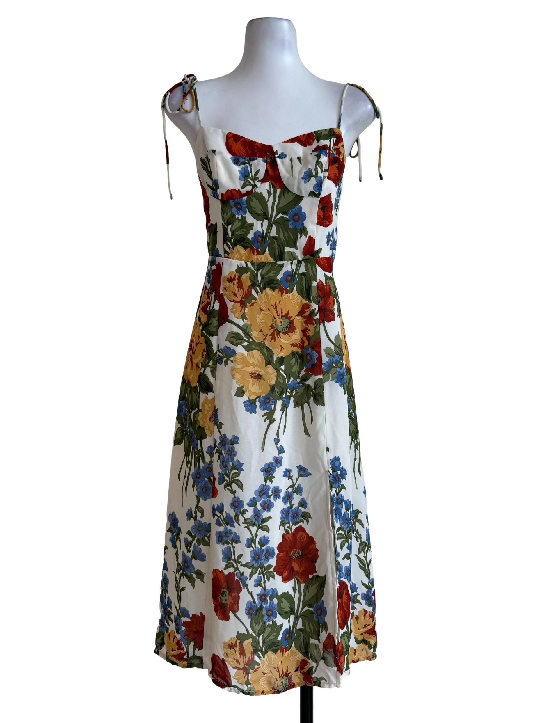 Multi-Color Sweetheart Neck Evening Dress