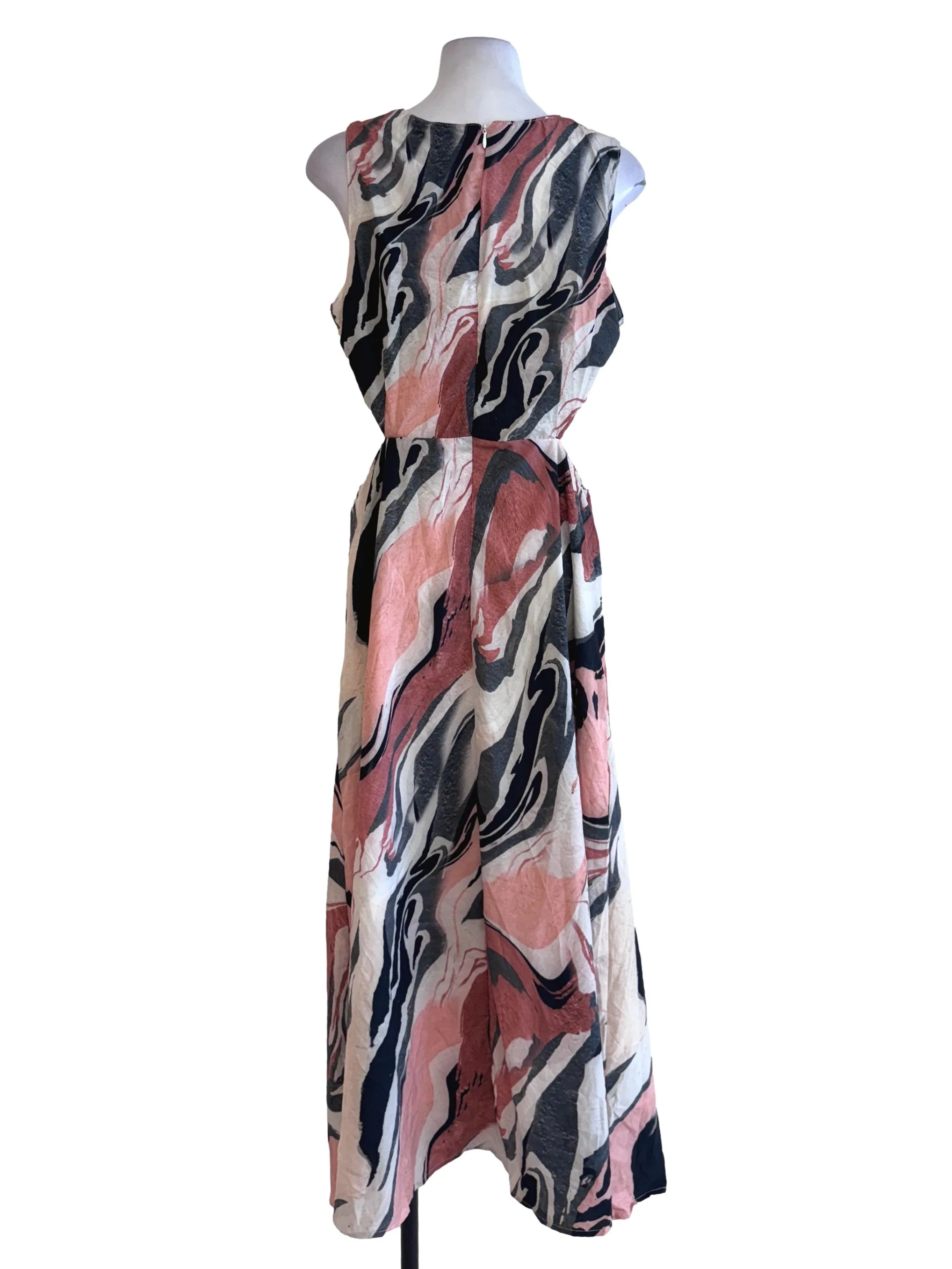 Multicolor Abstract Patterned Dress - Image 2
