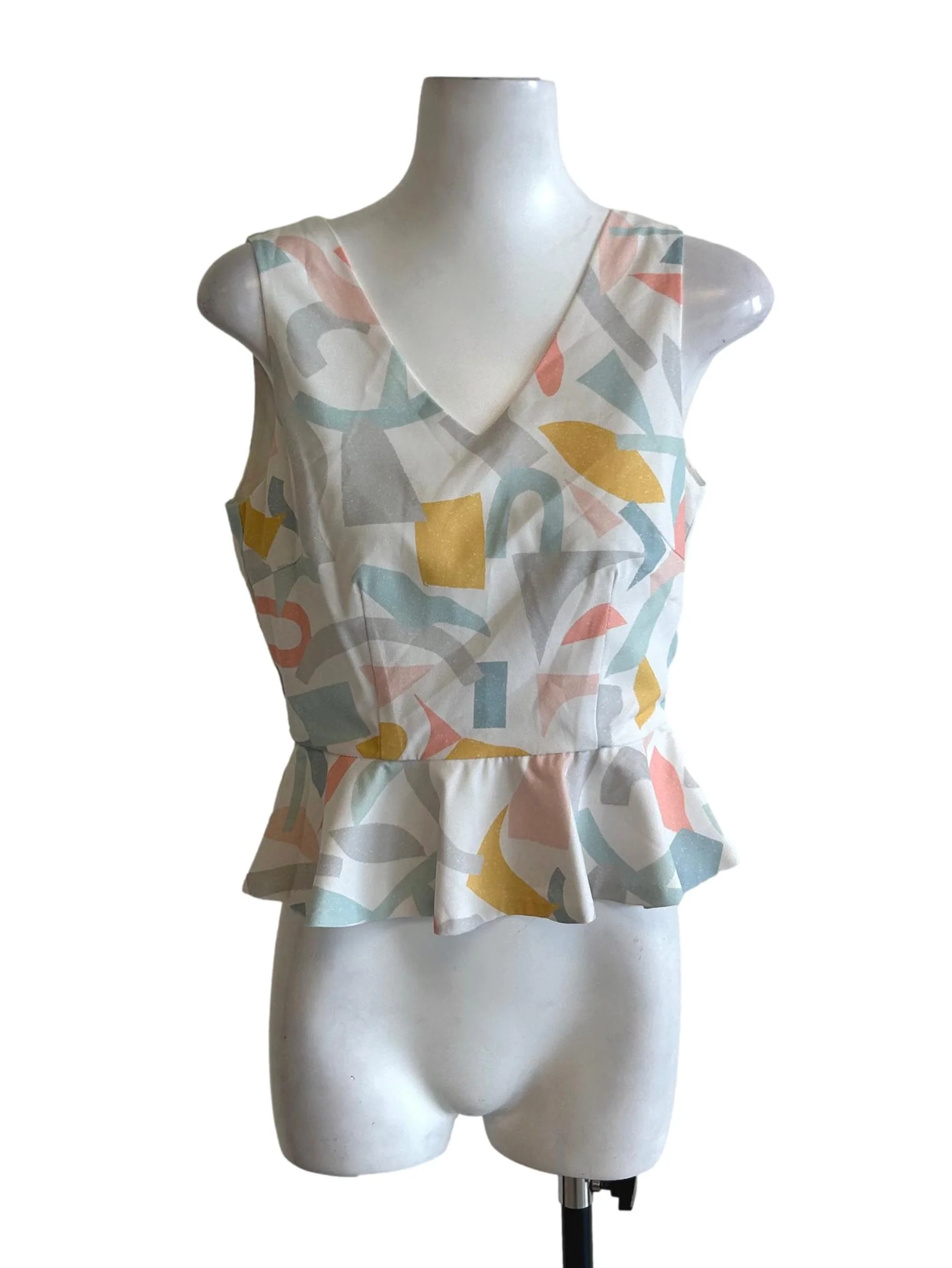 Multicolor Peplum Top