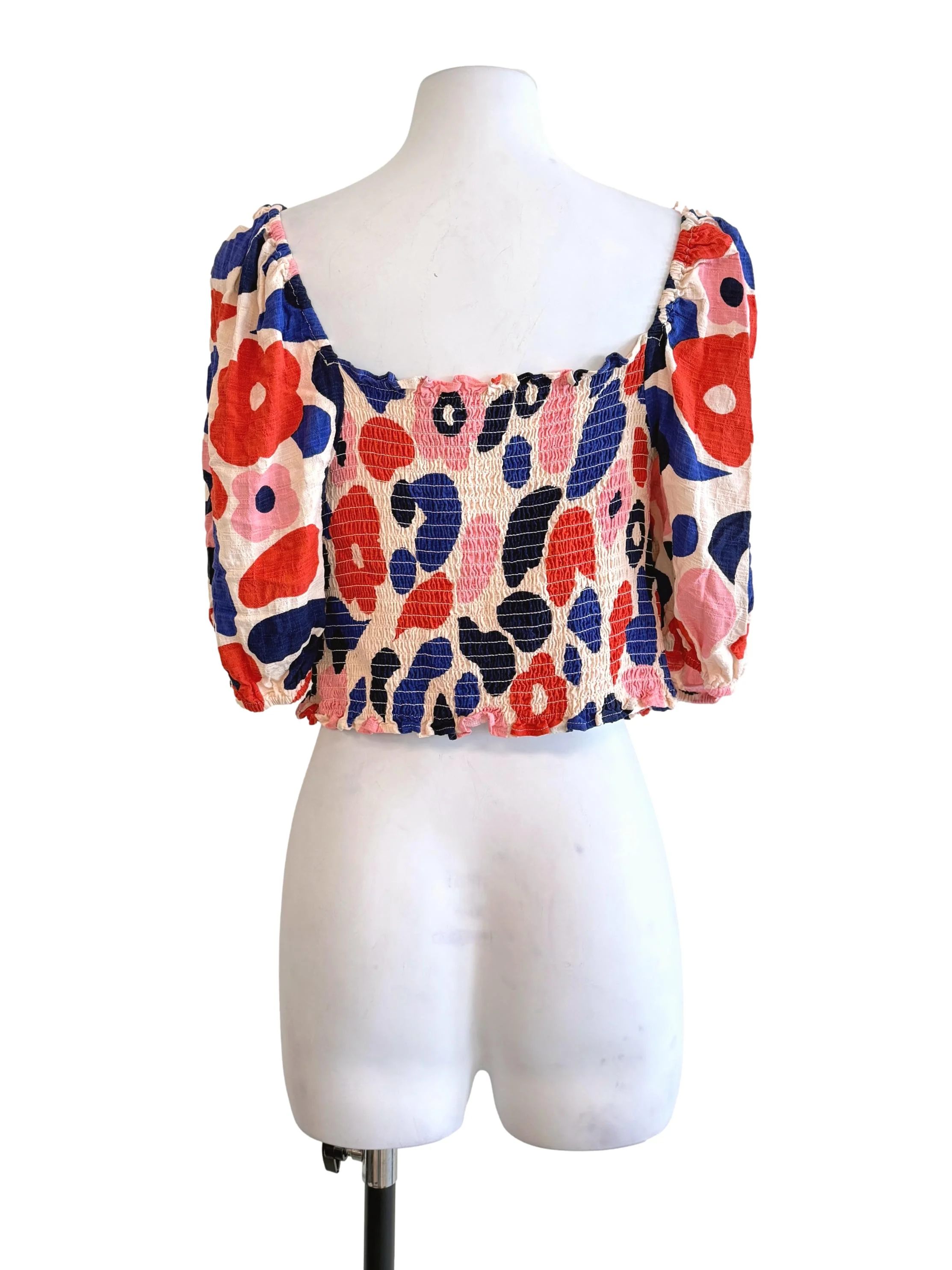 Multicolor Puff Sleeves Top - Image 2