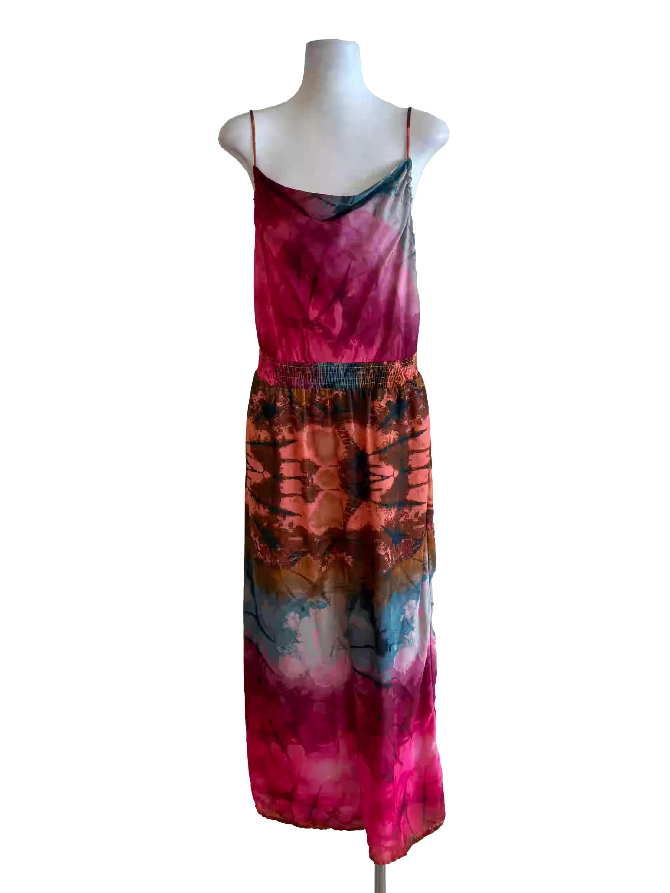Multicolor Tropical Tie Dye Jumpsuit