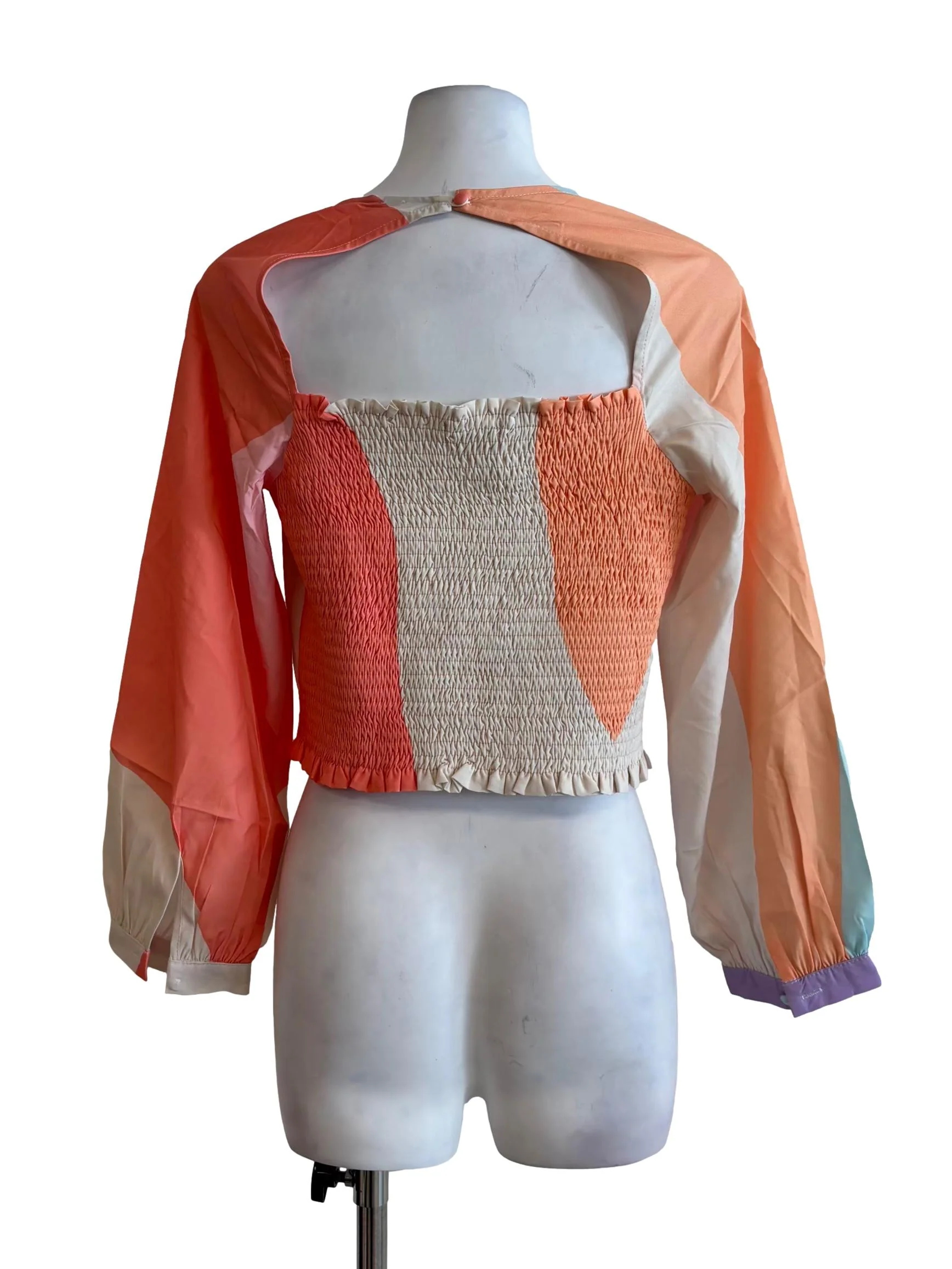 Multicolour Square Neck Patterned Top - Image 2