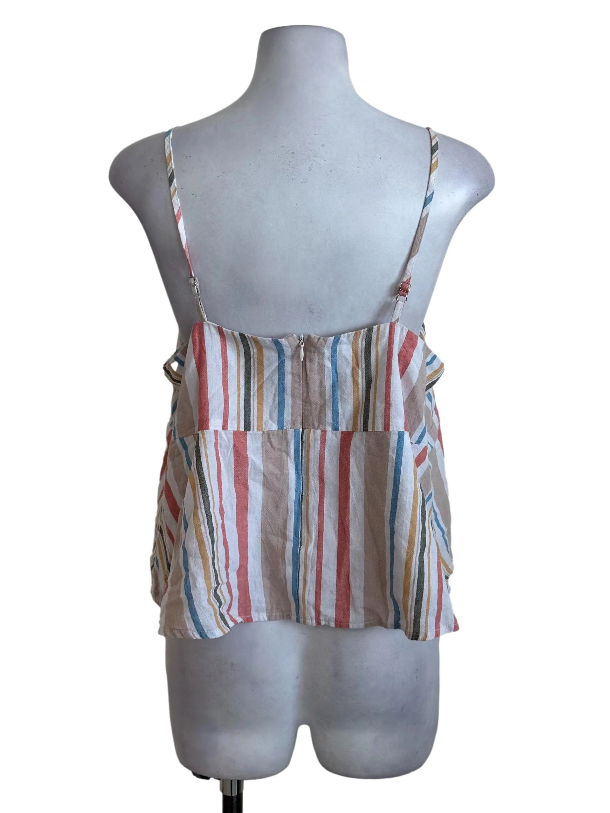 Multicolour Stripe Pattern Knot Top - Image 2