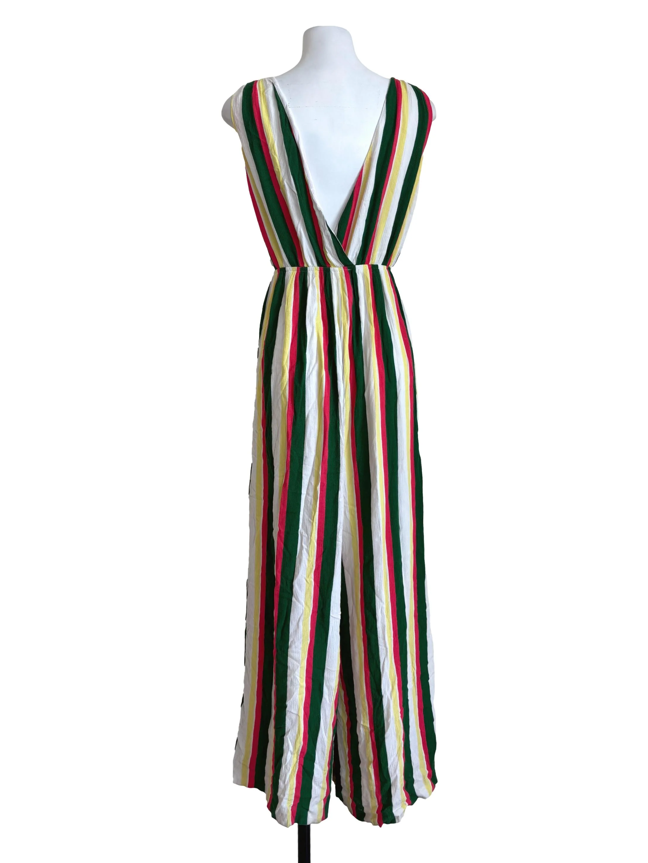 Multicolour Stripe Sleeveless Jumpsuit - Image 2