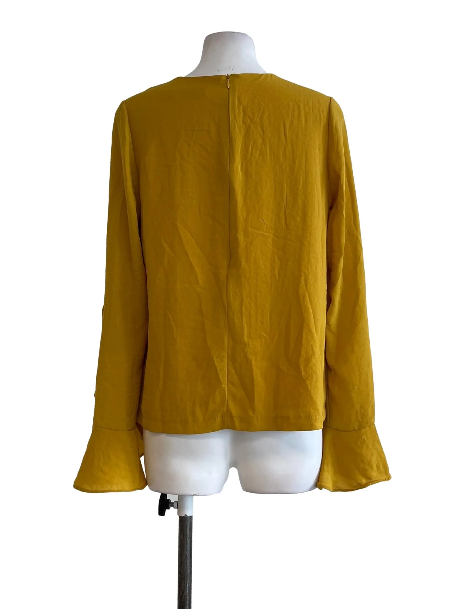 Mustard Yellow Long Sleeve Blouse - Image 2