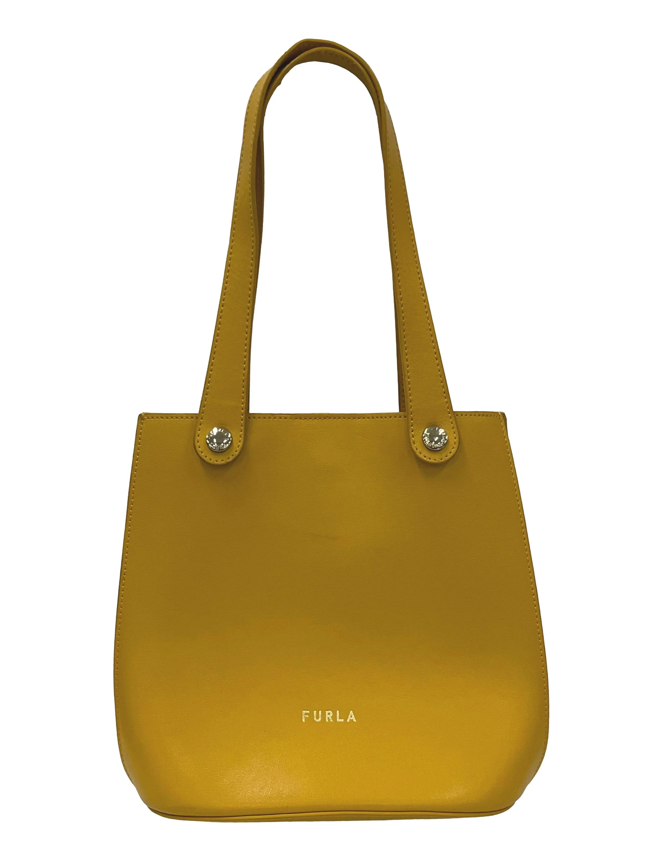 Mustard Yellow Musa Leather Tote Bag CSN