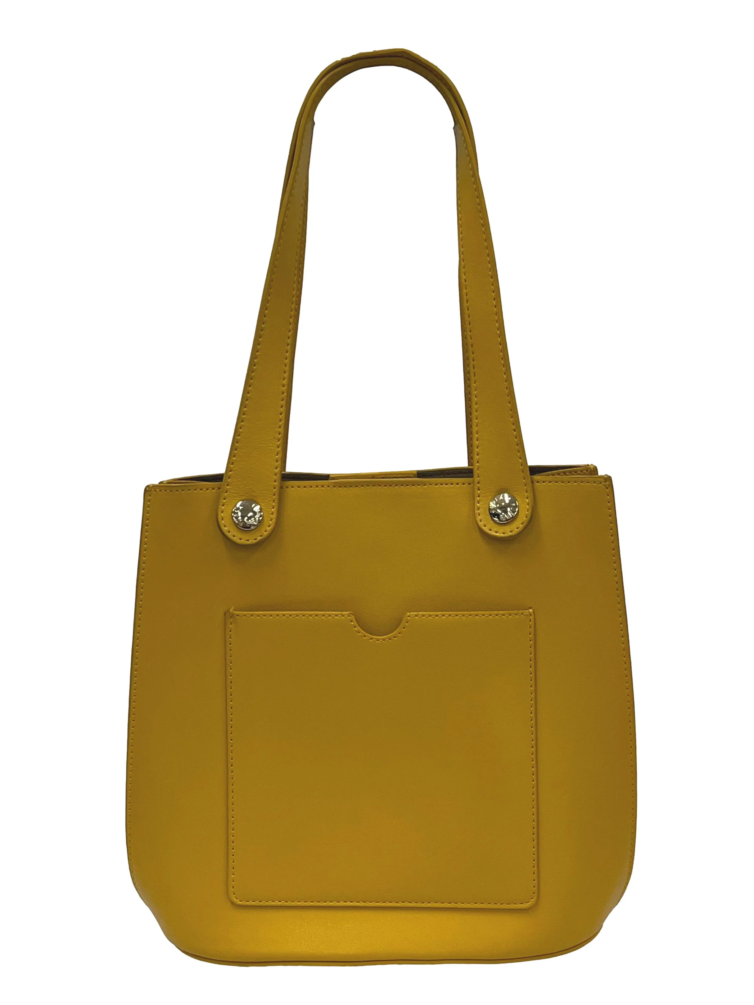 Mustard Yellow Musa Leather Tote Bag CSN - Image 2