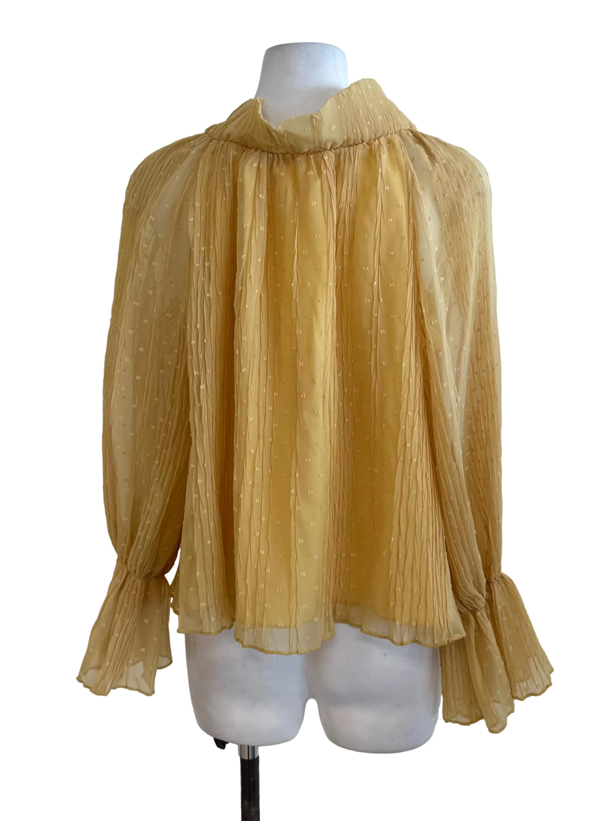 Mustard Yellow Textured Strap Top - Image 2