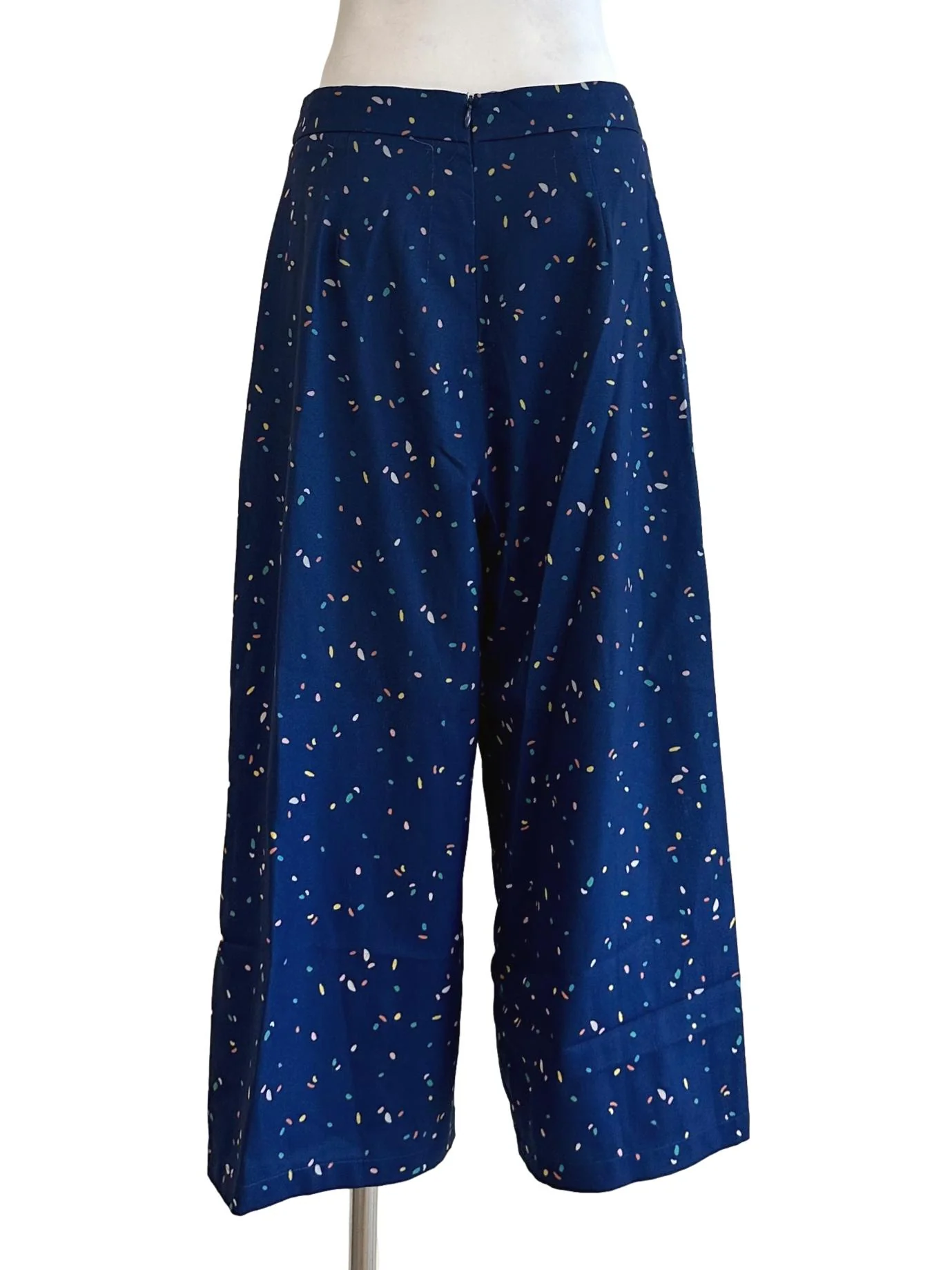 Navy Blue Abstract Pattern Culottes TCL - Image 2