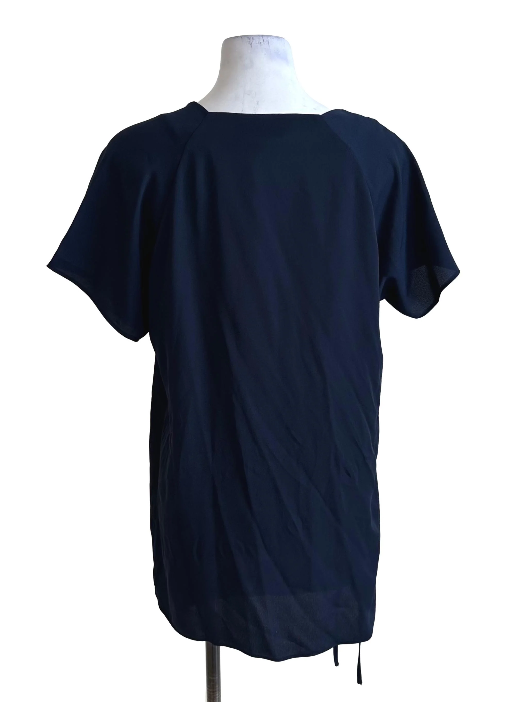 Navy Blue Asymmetric Knot Top - Image 2