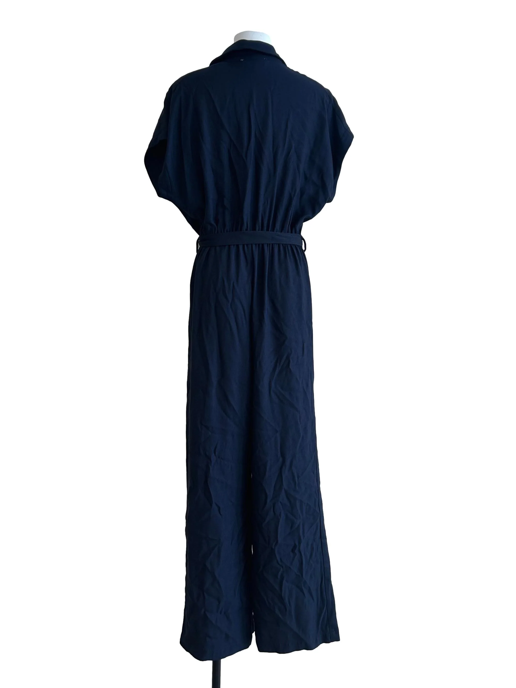 Navy Blue Button Up Jumpsuits - Image 2