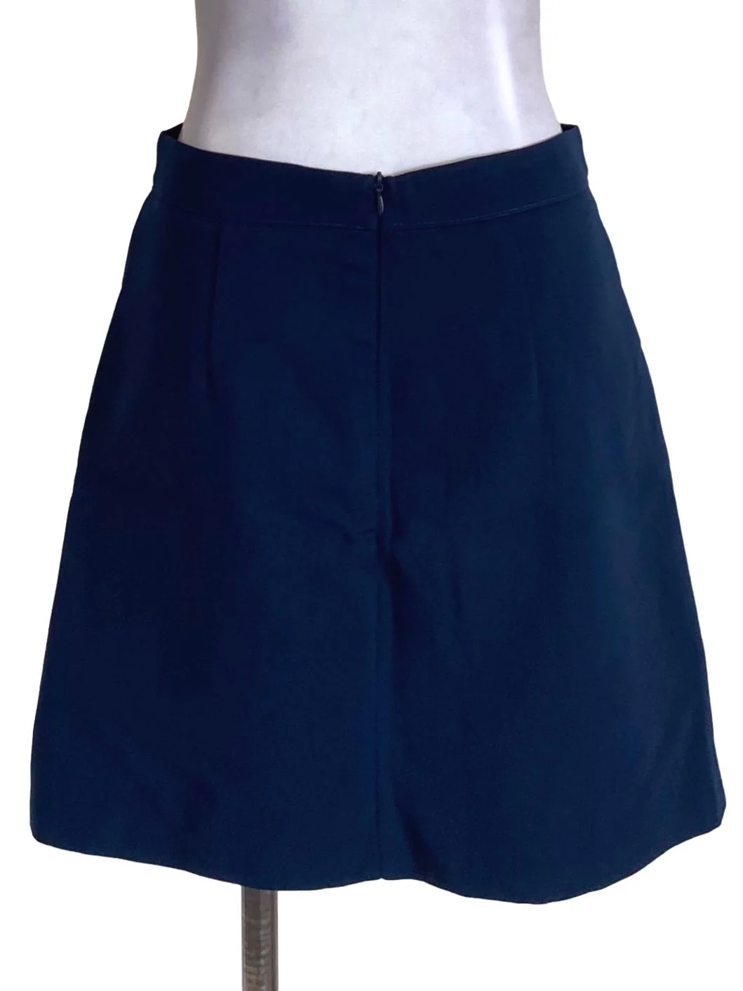 Navy Blue Buttoned Down Mini Pencil Skirt - Image 2
