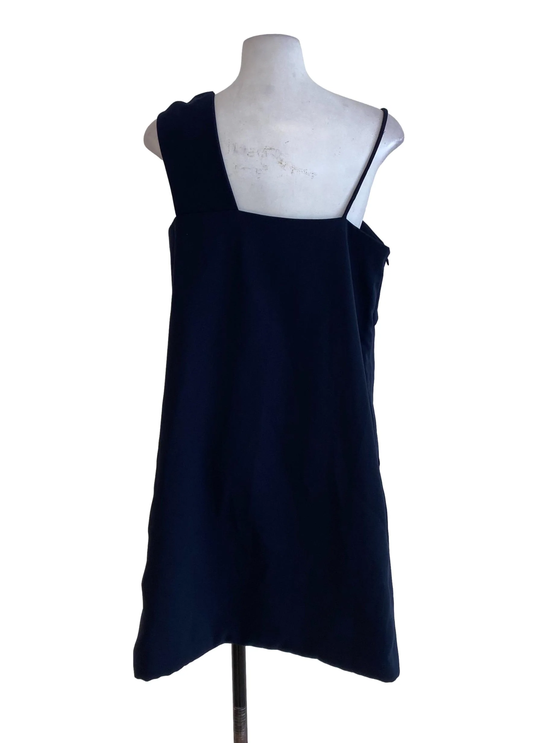 Navy Blue One Shoulder Dress - Image 2