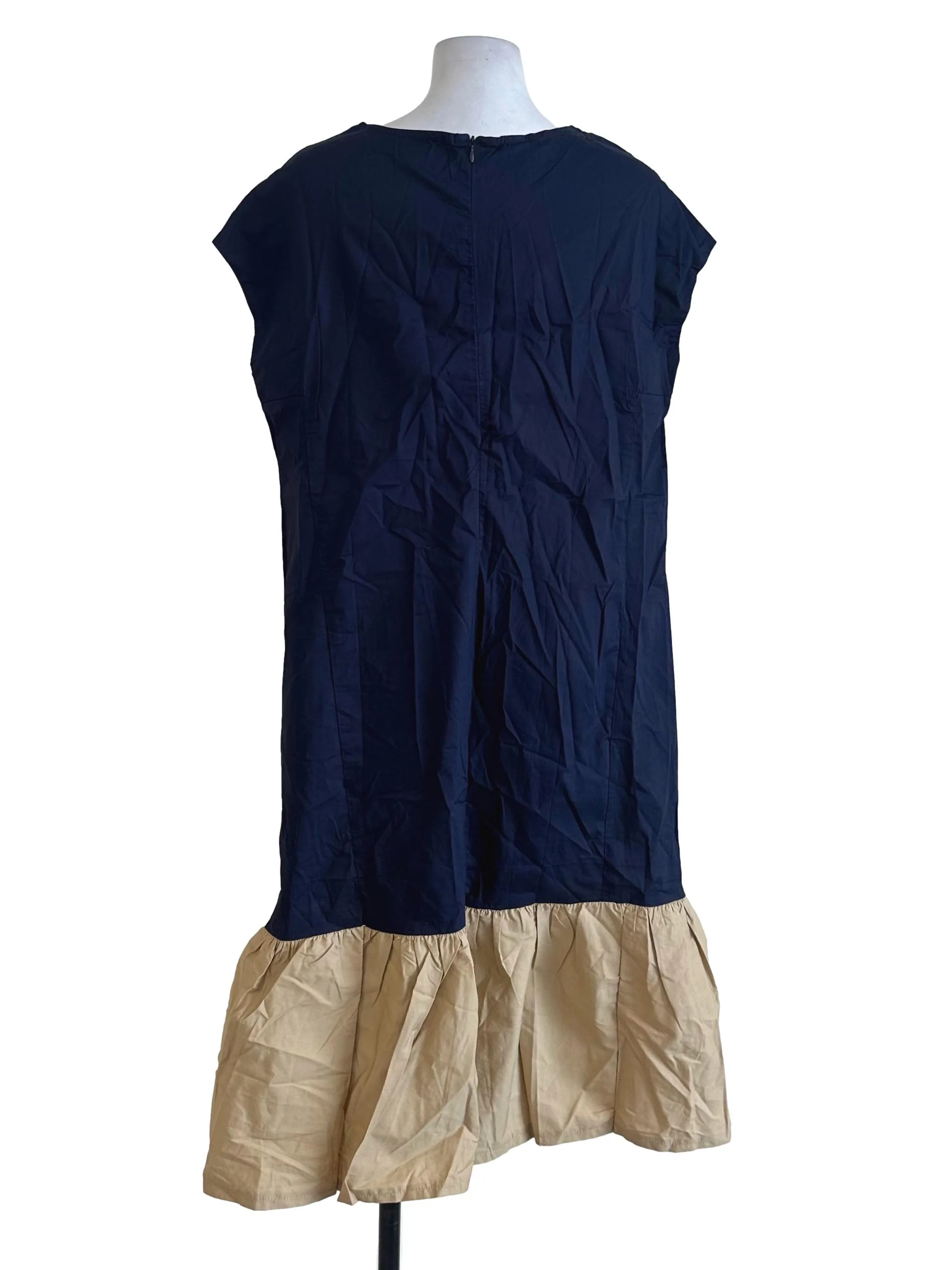 Navy Blue Plain Dress - Image 2