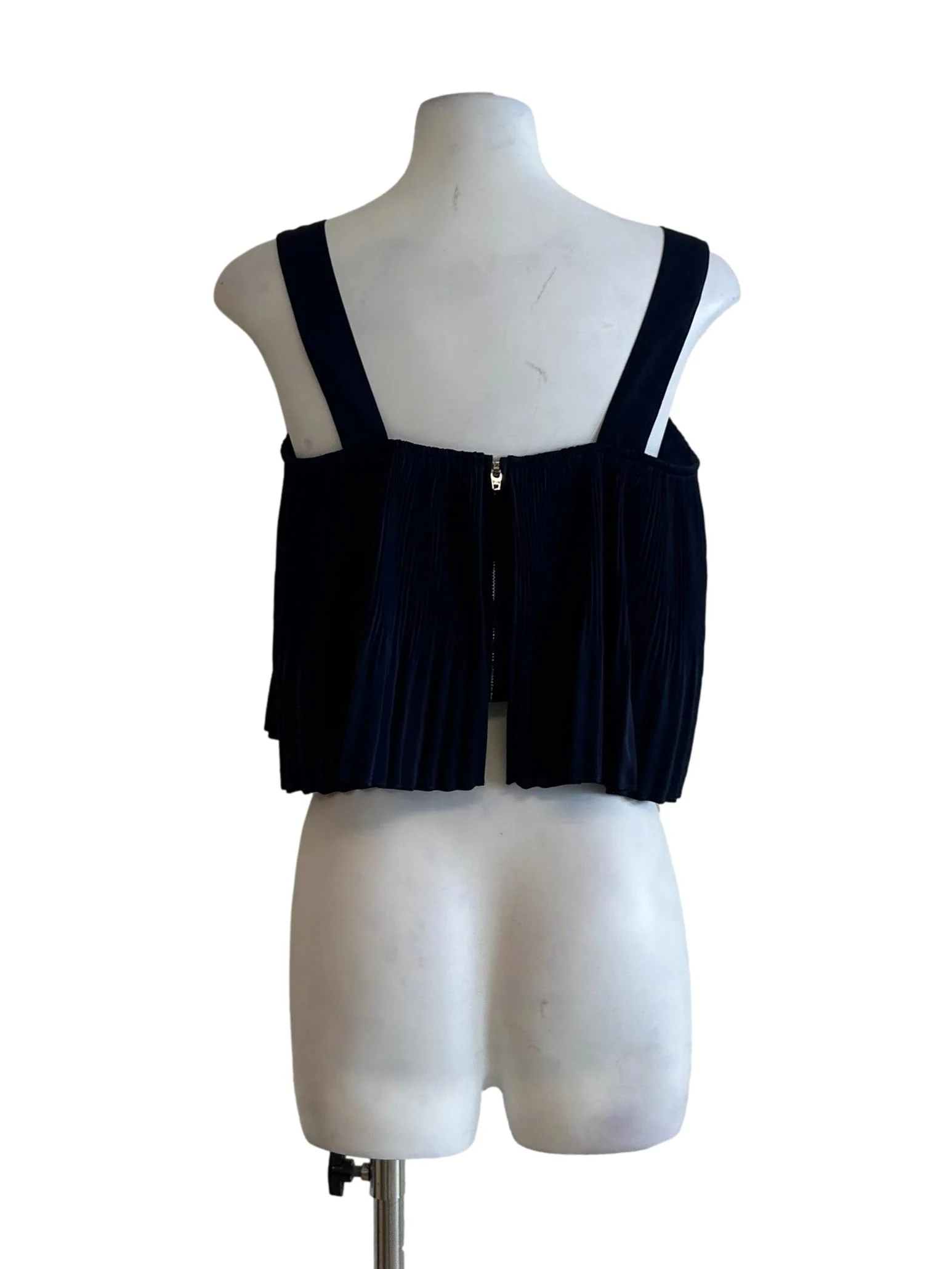 Navy Blue Pleated Dress - Image 2