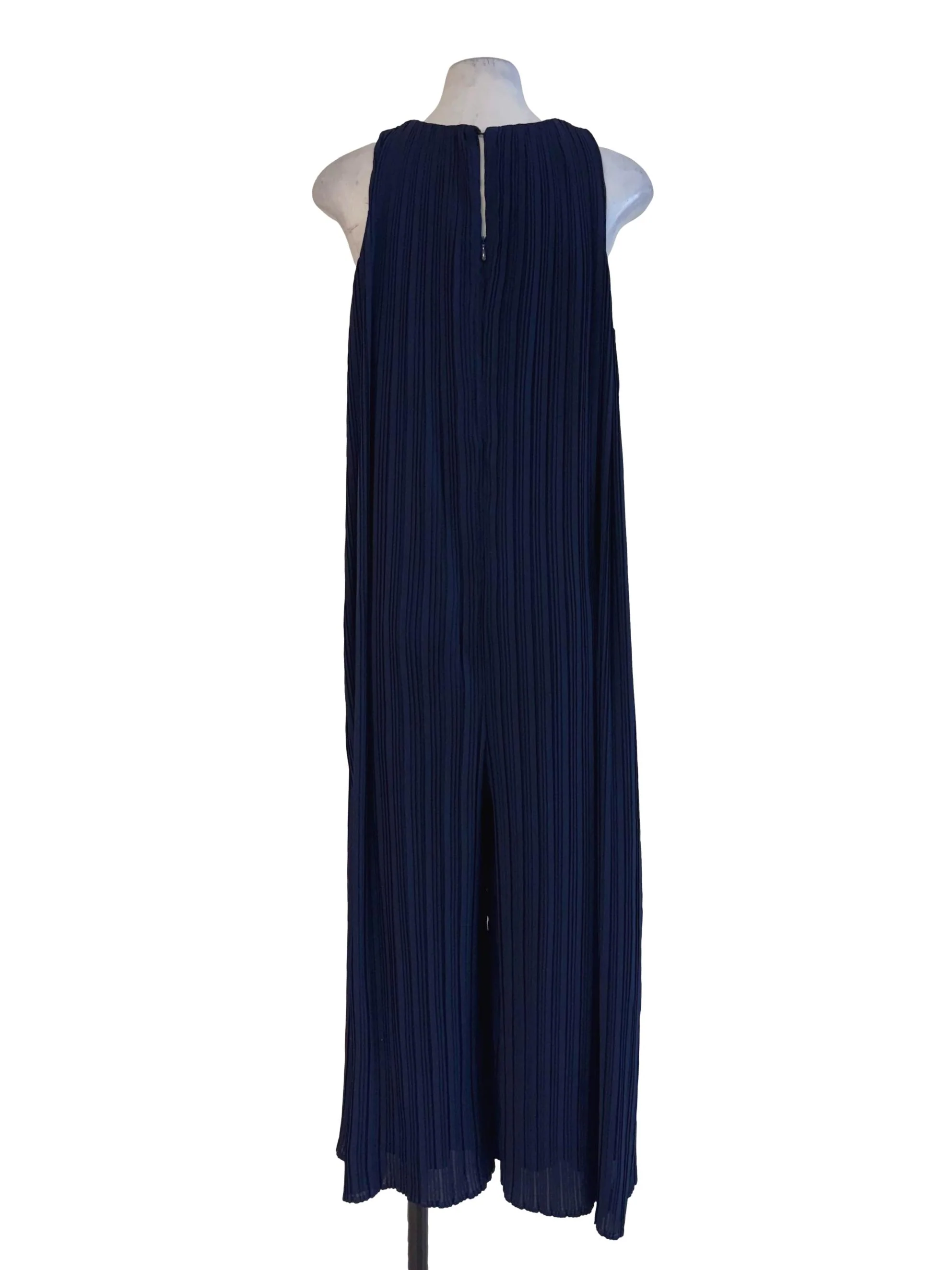 Navy Blue Pleated Jumpsuit - Image 2
