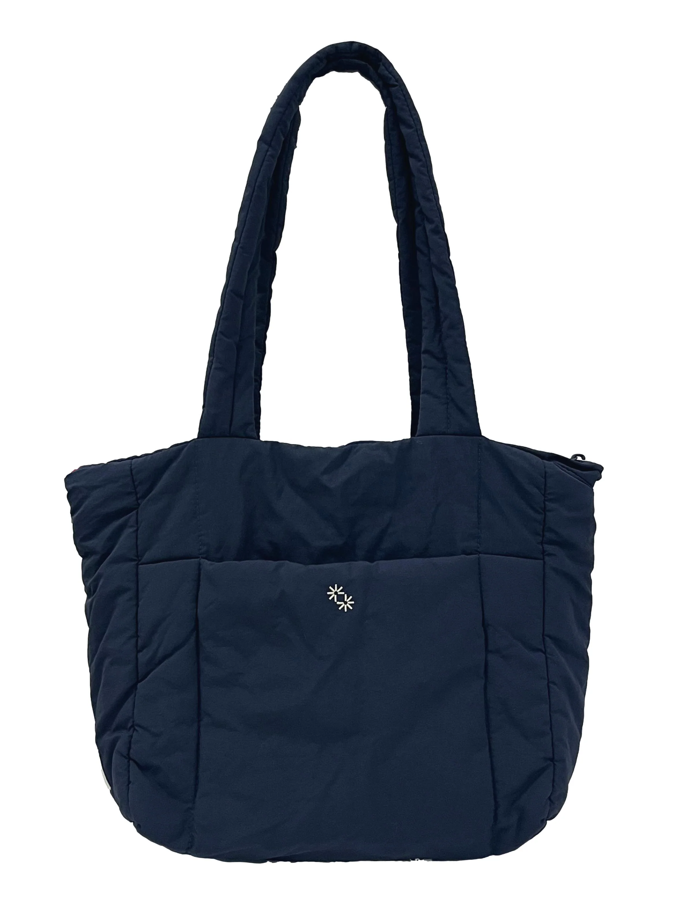 Navy Blue Puffer Shopper Bag