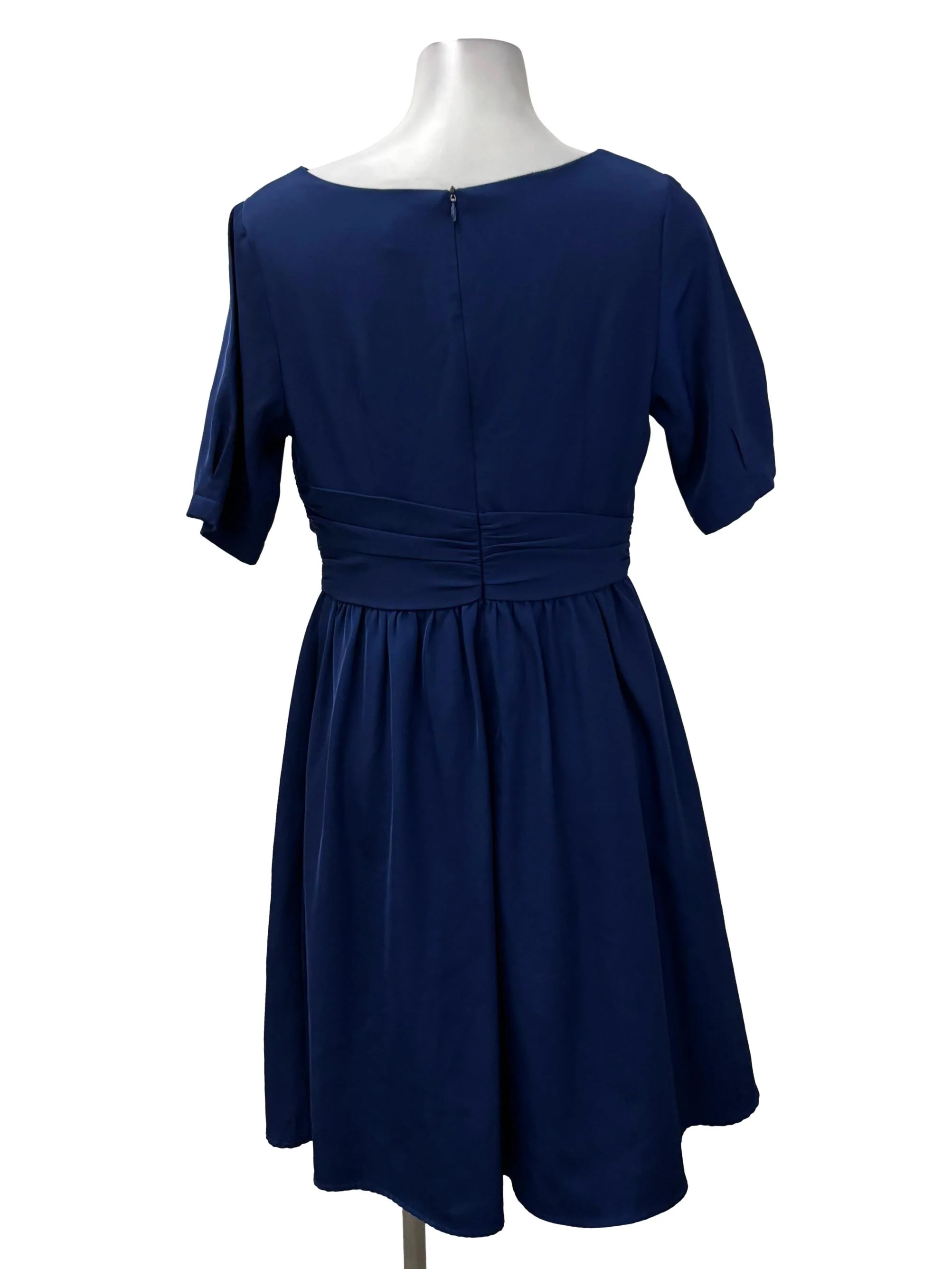 Navy Blue Roundneck Mini Dress - Image 2