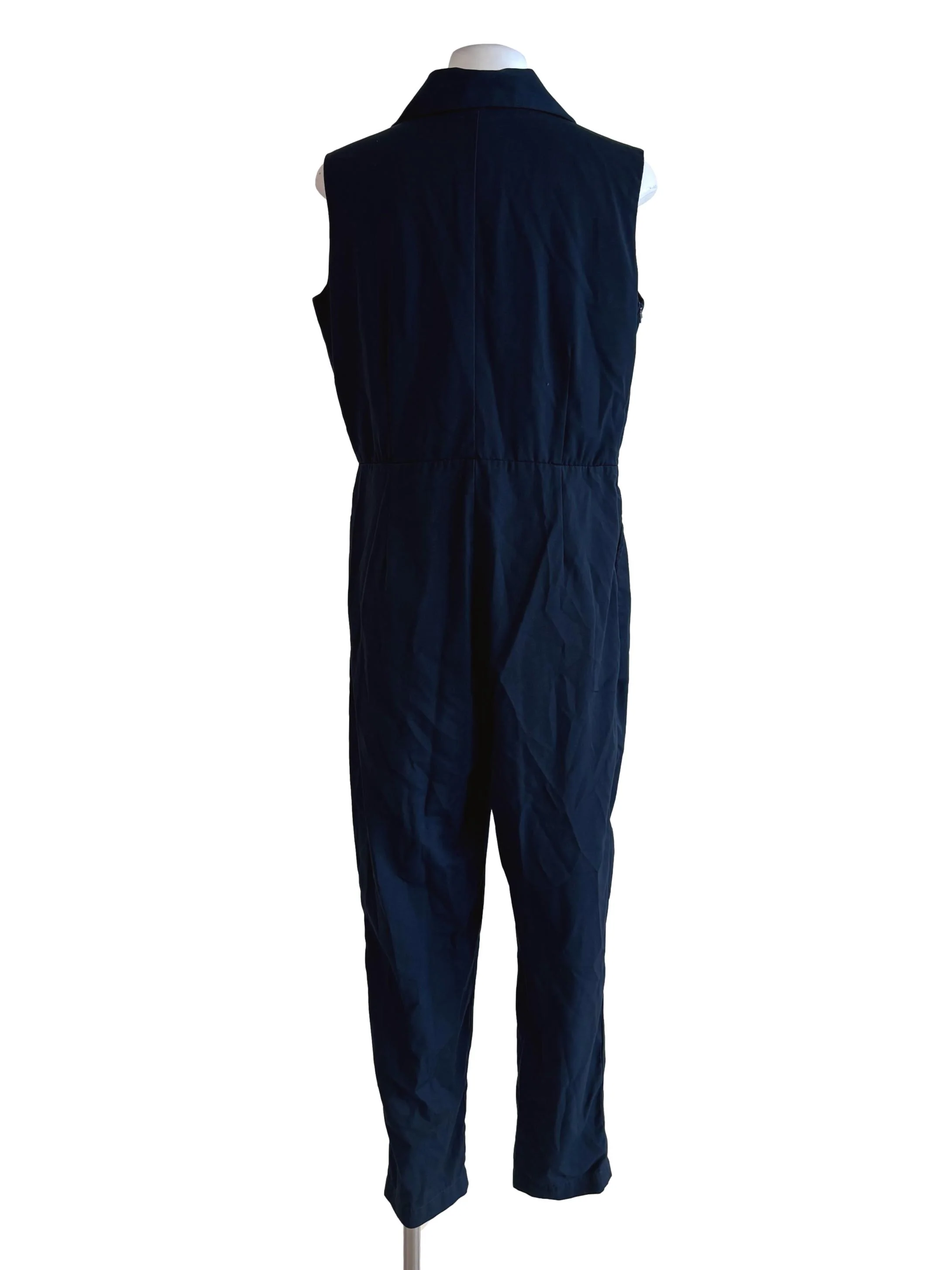 Navy Blue Sleeveless Jumpsuit - Image 2
