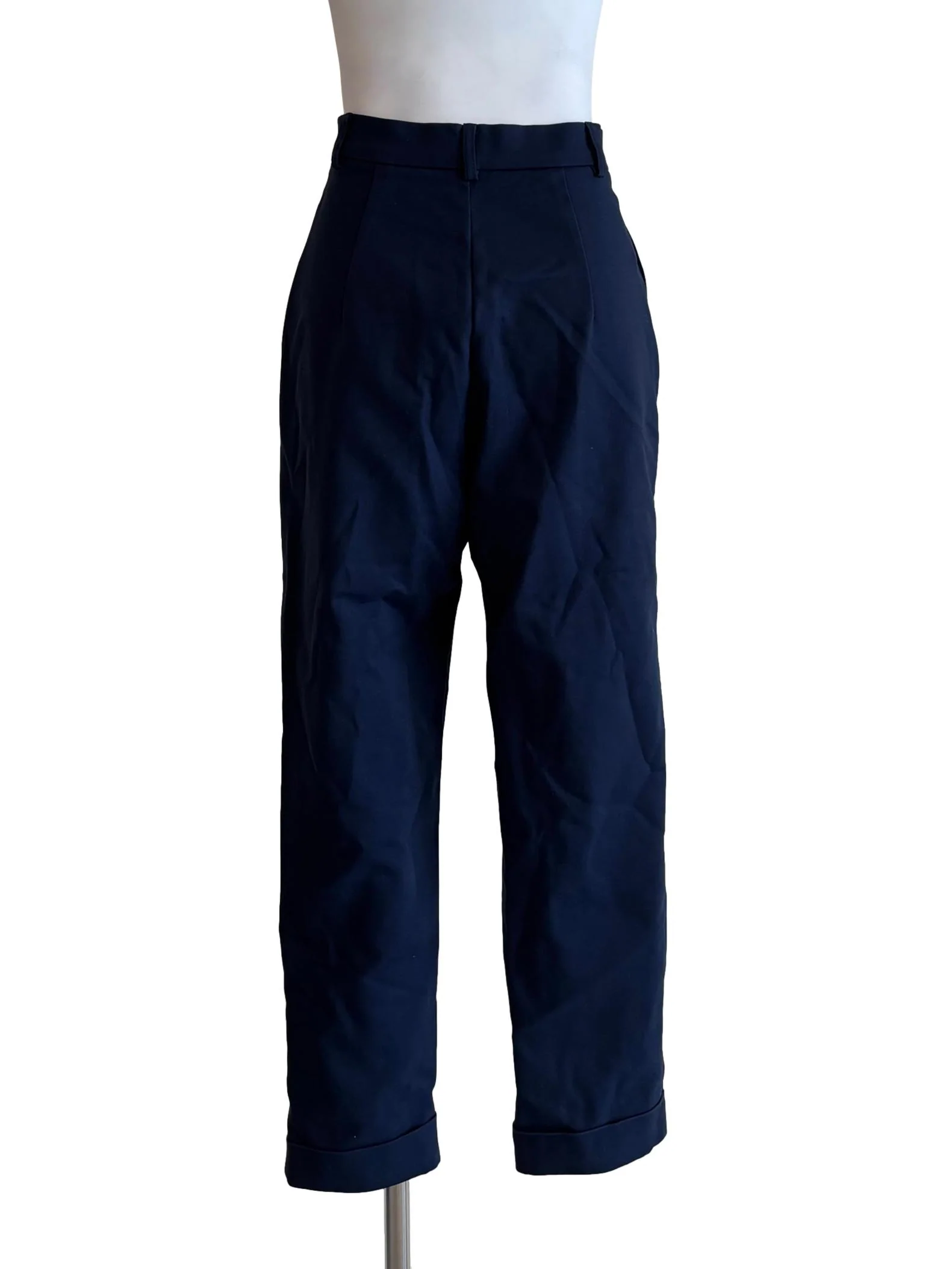 Navy Blue Slim Fit Pants - Image 2