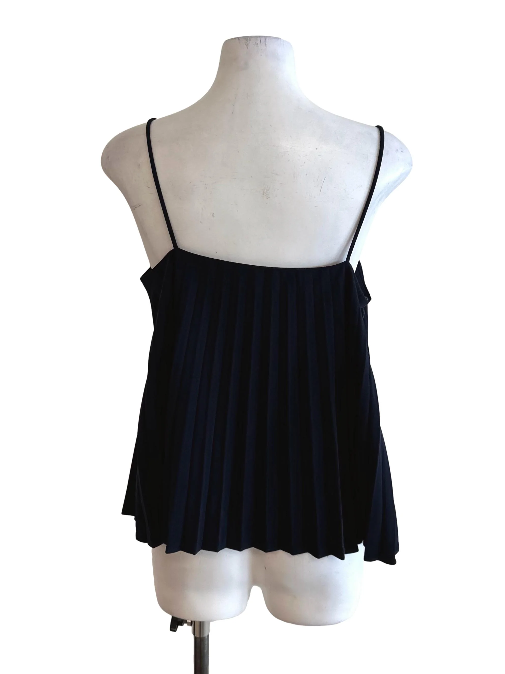 Navy Blue Square Neck Pleated Top TEM - Image 2