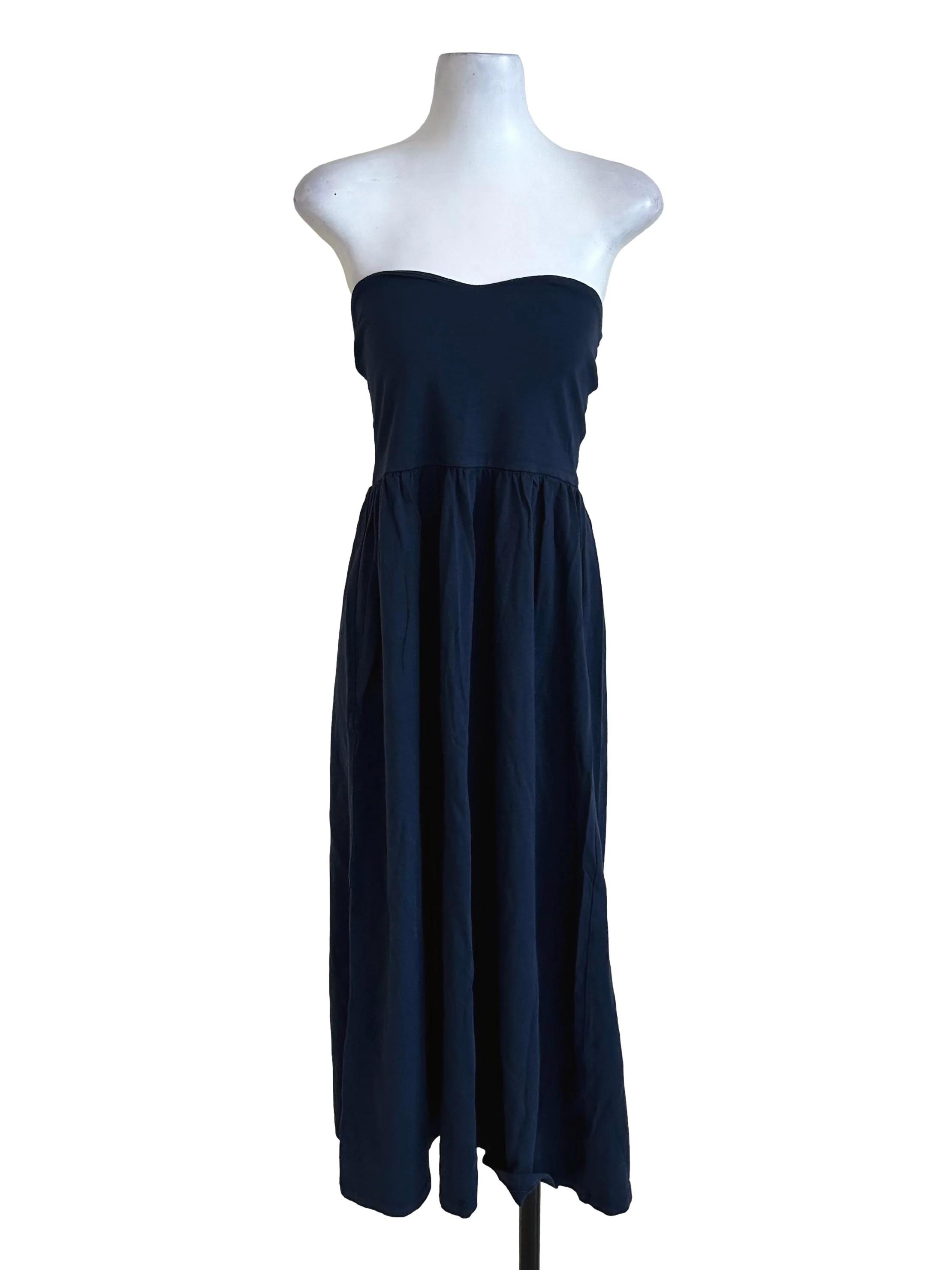 Navy Blue Strapless Dress