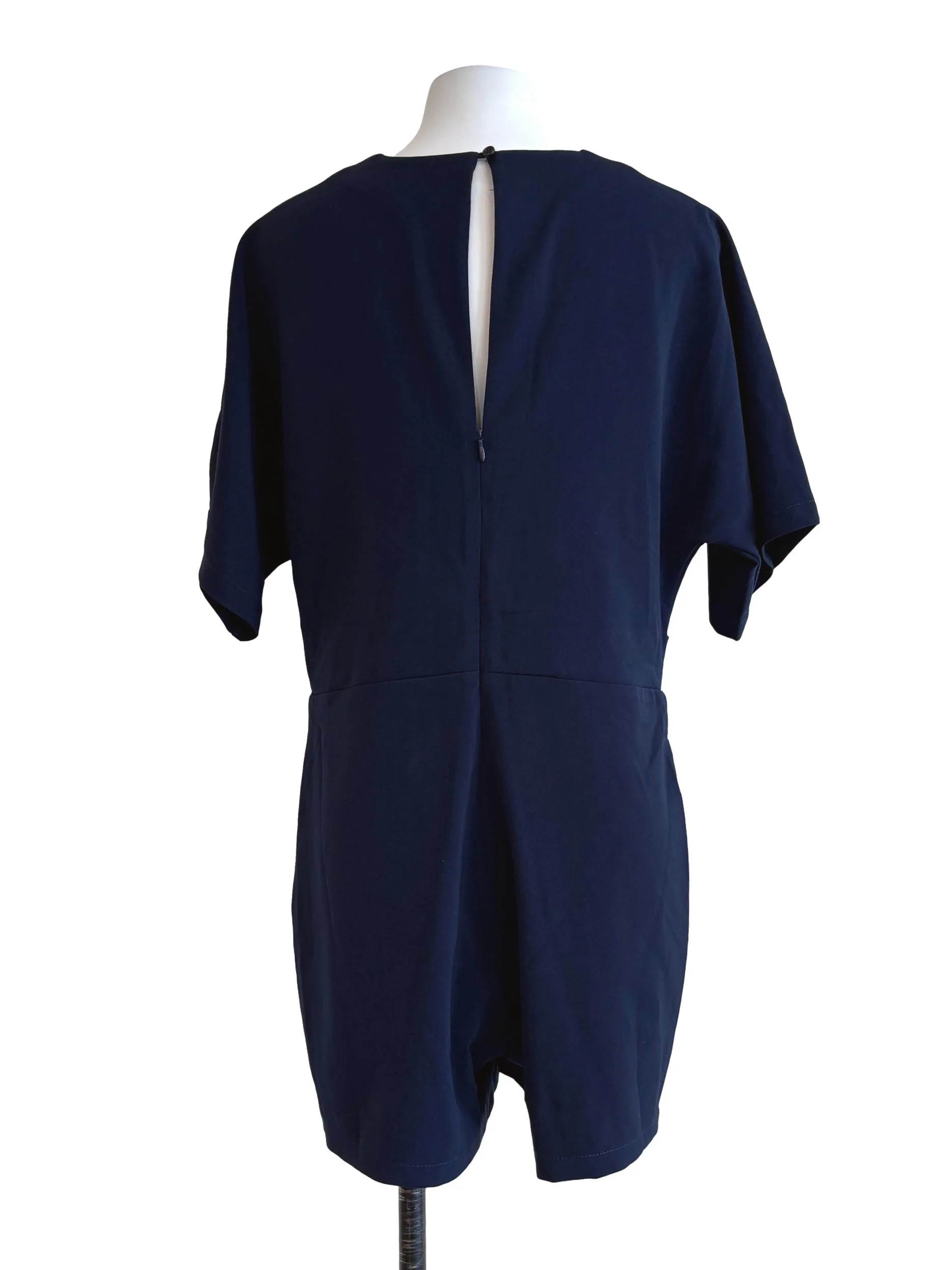 Navy Blue Surplice Romper - Image 2