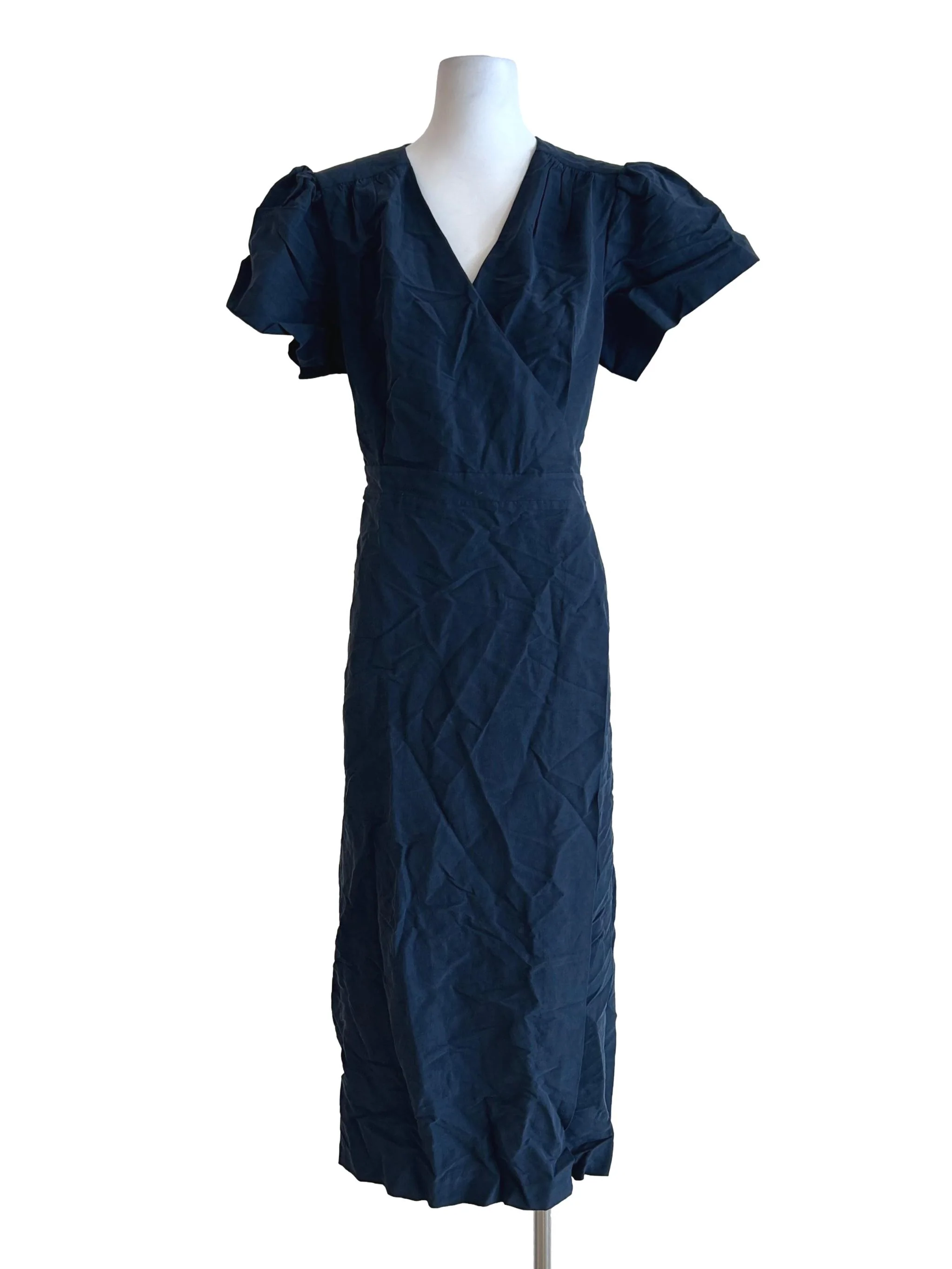Navy Blue Wrap Dress