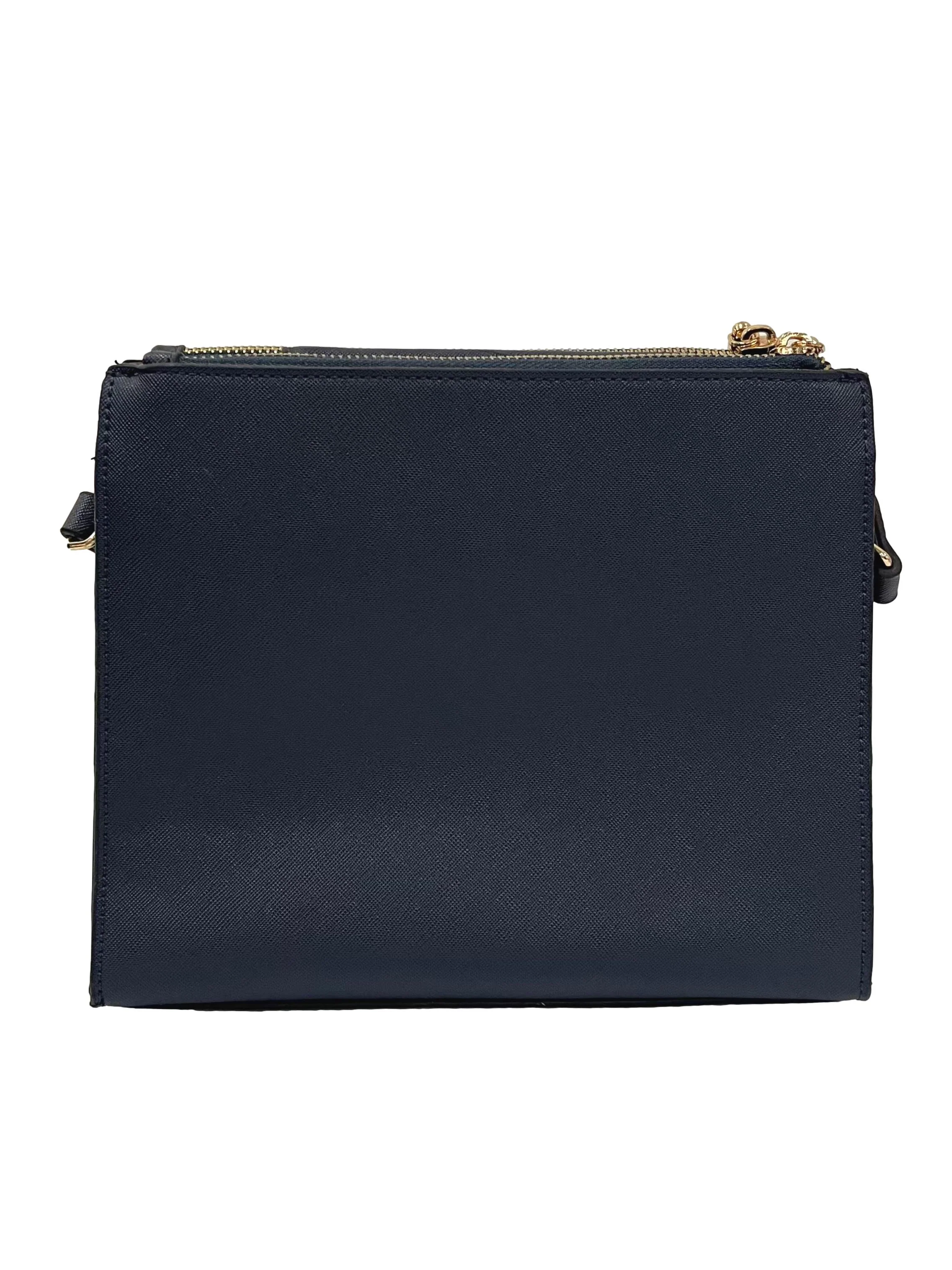 Navy Emma Dual Zip Sling Bag - Image 2