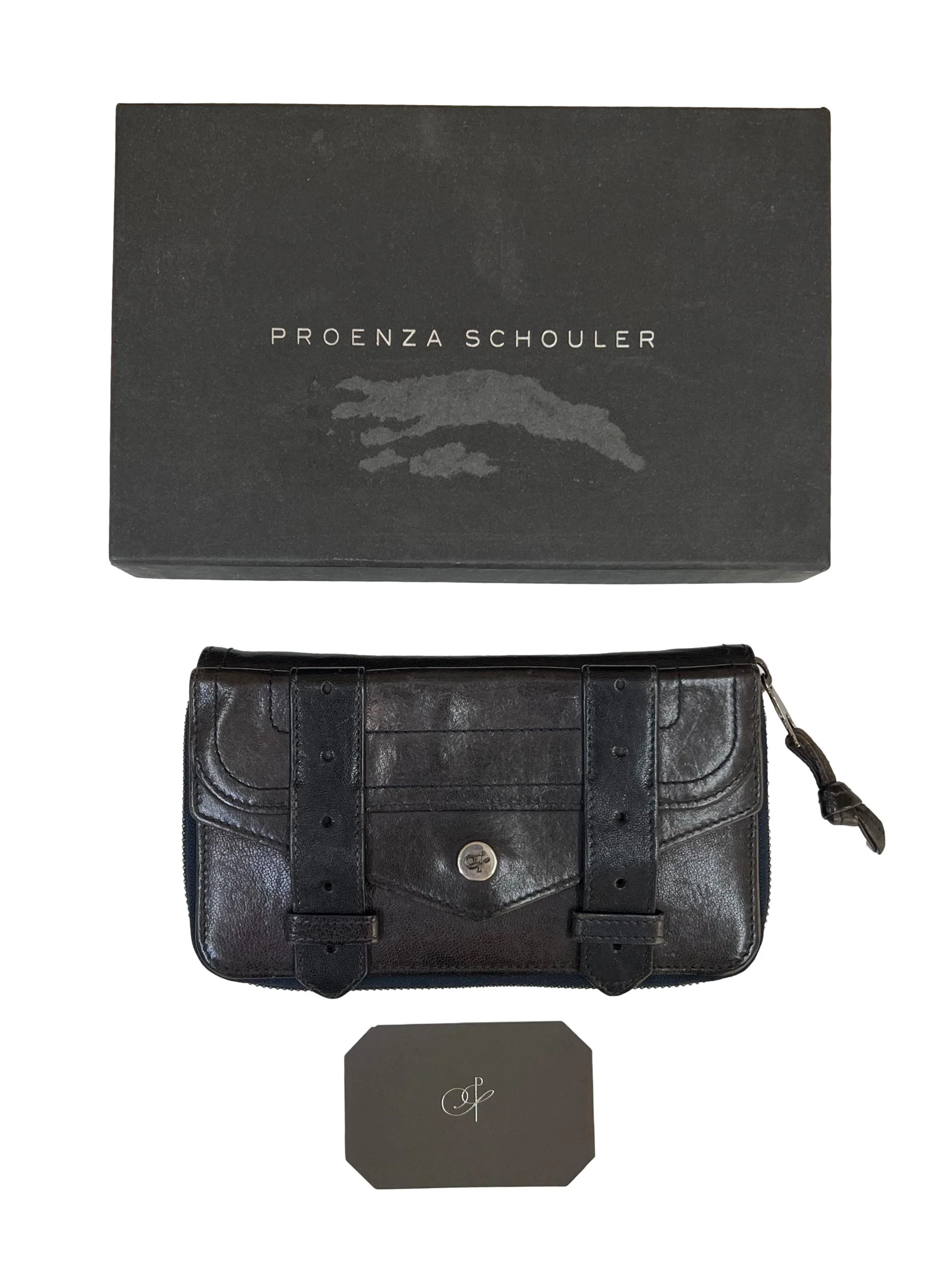 Navy Leather Ps1 Long Wallet - Image 4