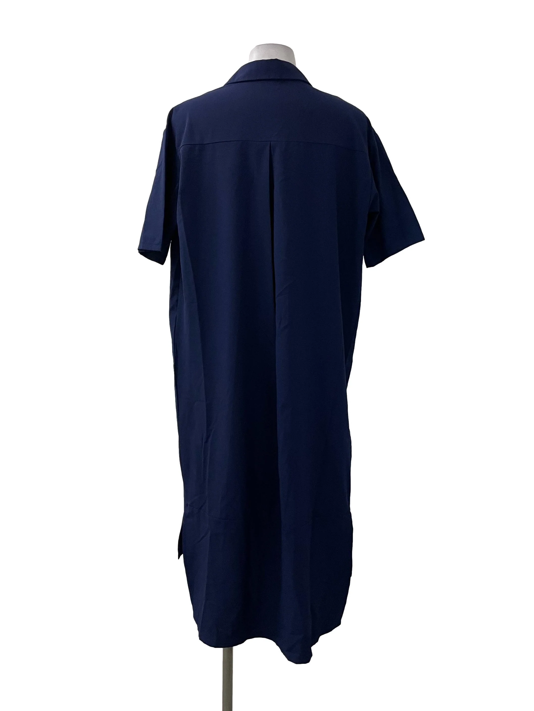 Navy Polo Button Down Shirt Dress - Image 2
