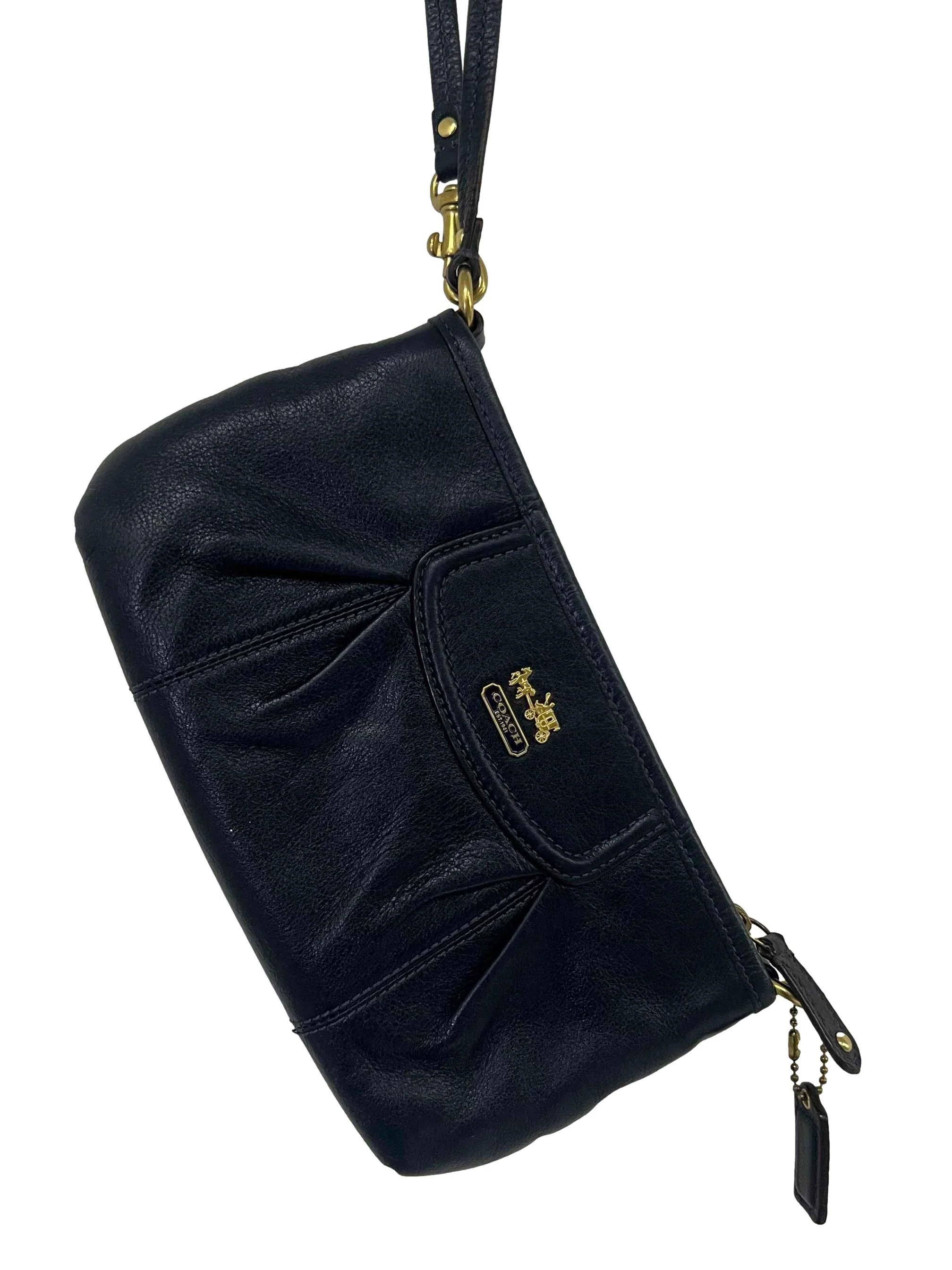 Navy PU Leather Mini Wristlet - Image 3
