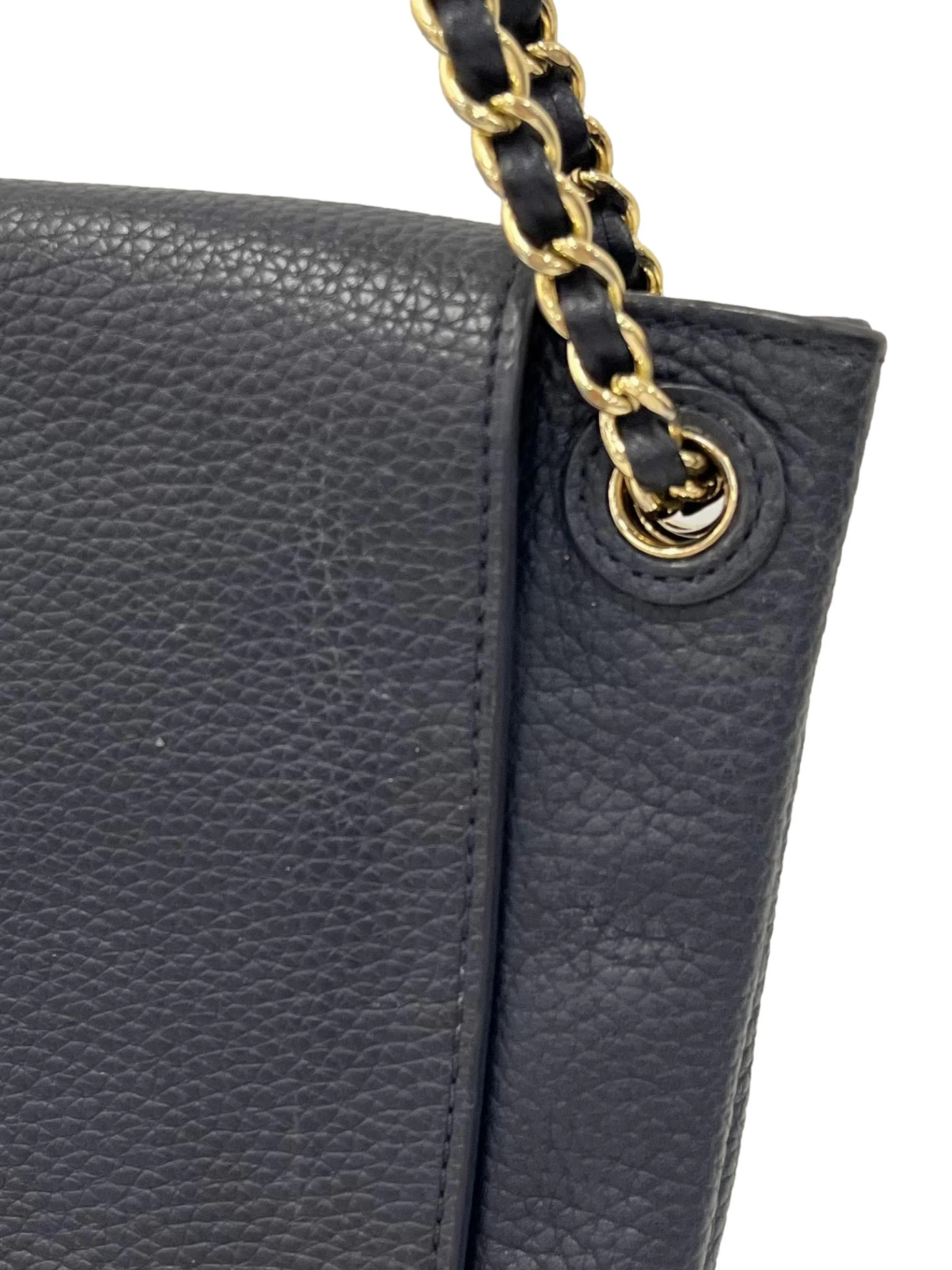 Navy Blue Bombe Small Flap Shoulder Bag - Image 2
