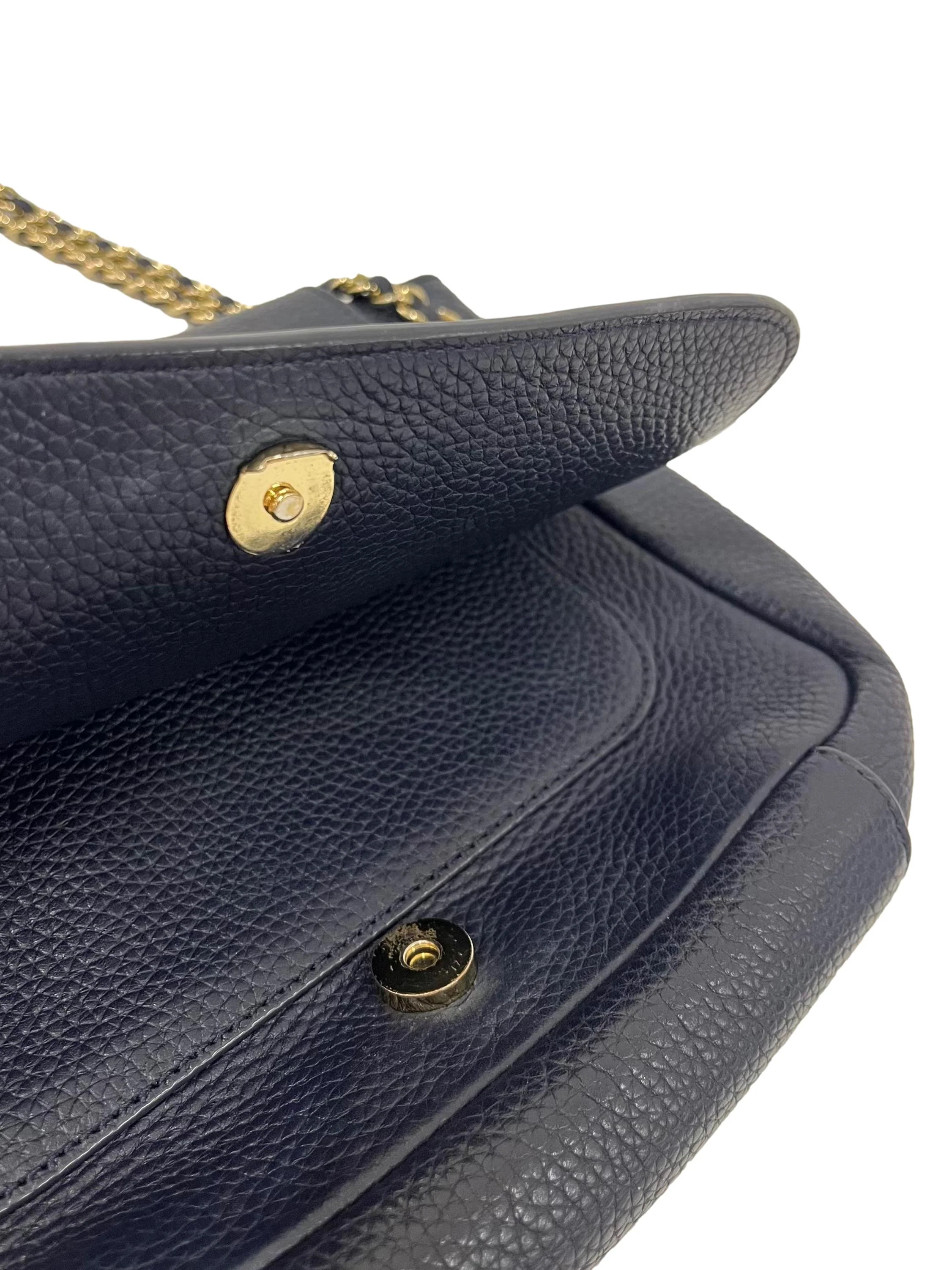 Navy Blue Bombe Small Flap Shoulder Bag - Image 7