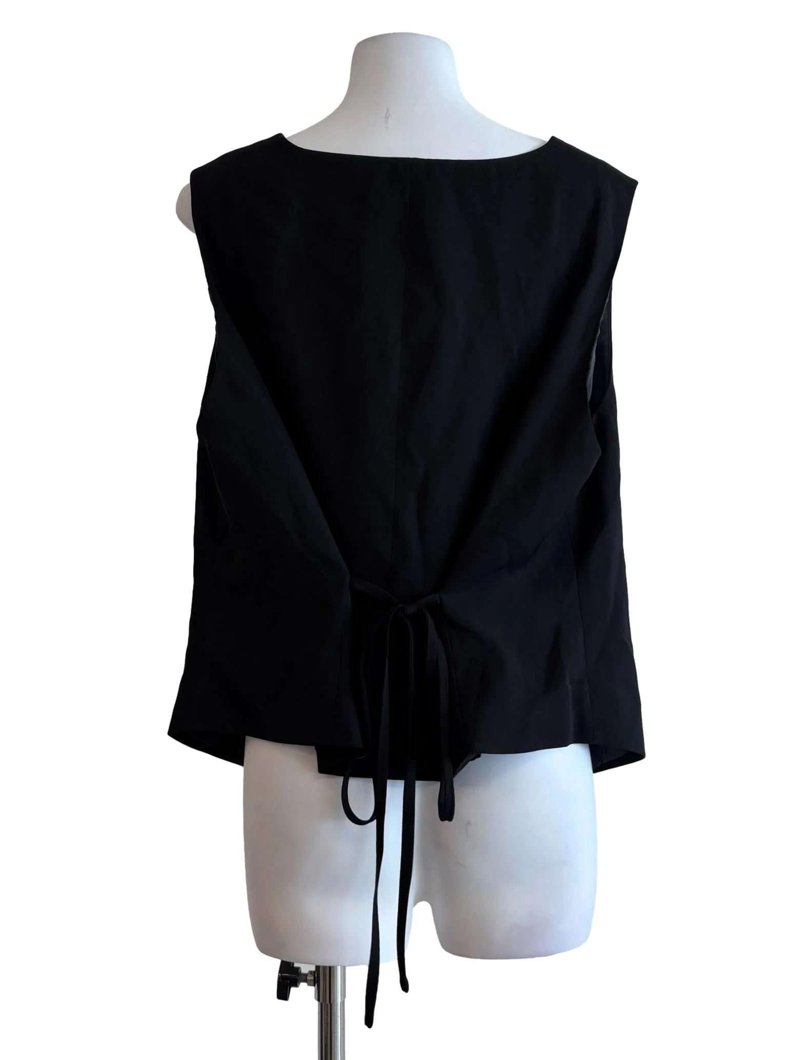 Night Black V-Neck Vest Top - Image 2