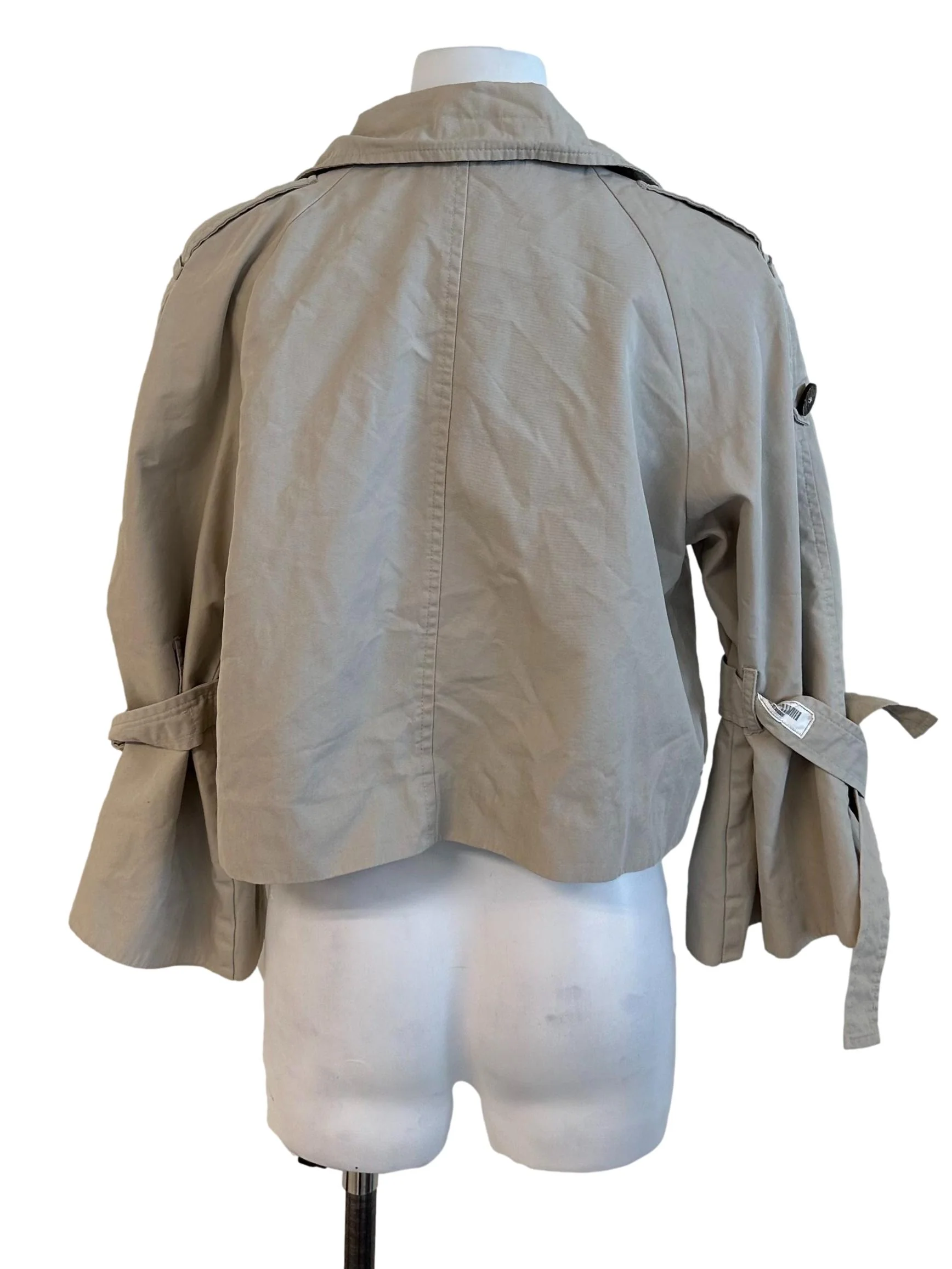 Oat Beige Collar Button Jacket - Image 2
