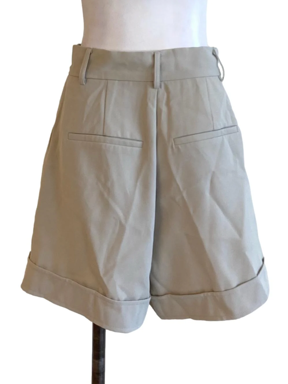 Oat Brown Cuffed Hem Bermuda Tailored Shorts TTR - Image 2