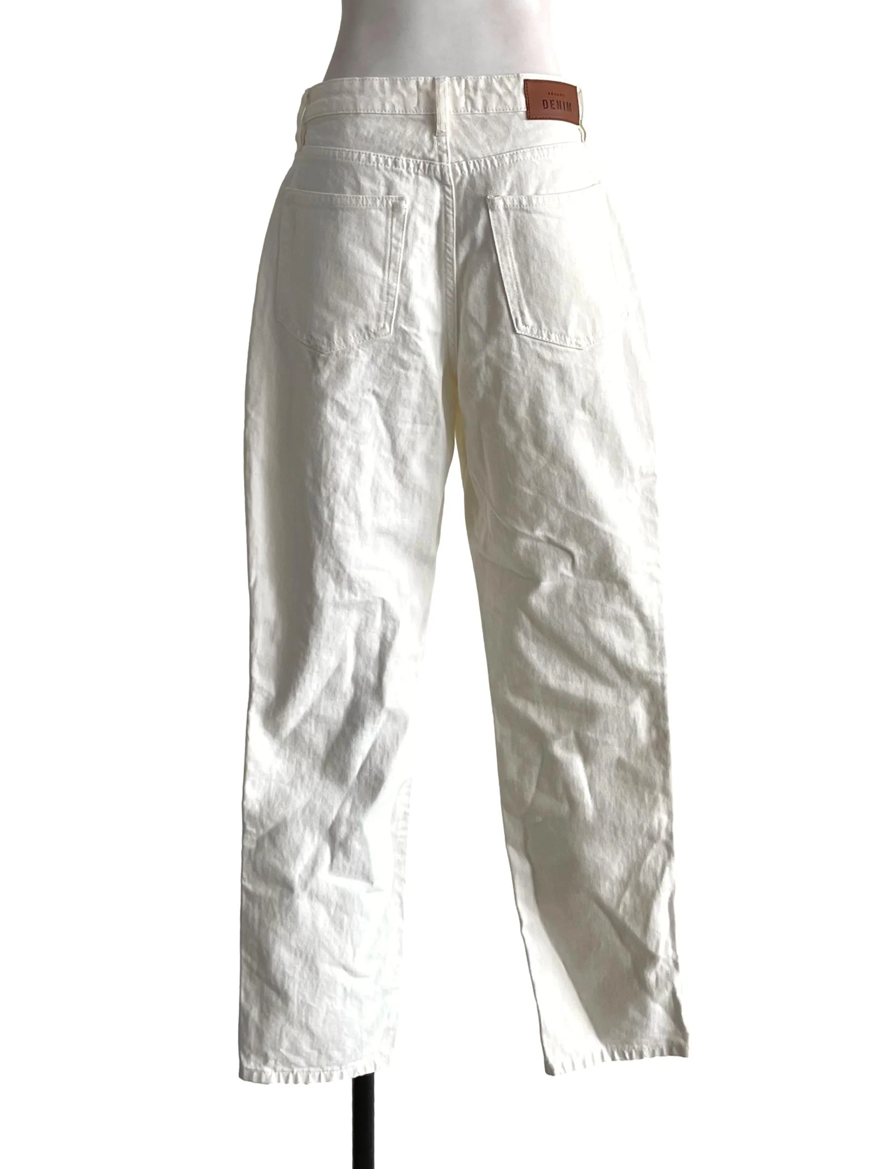 Off White Button Rise Jeans - Image 2