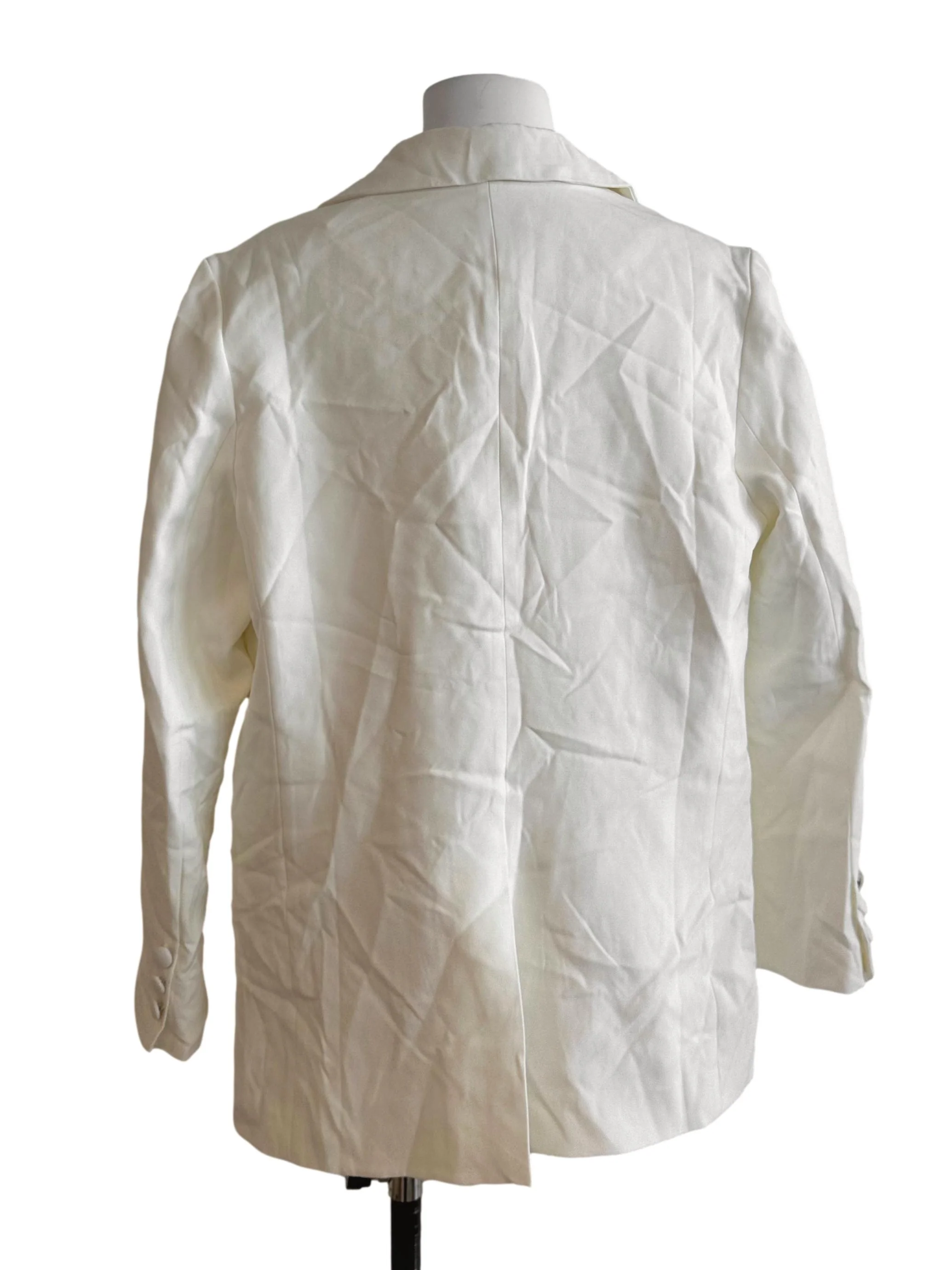 Off White Collar Button Blazer - Image 2