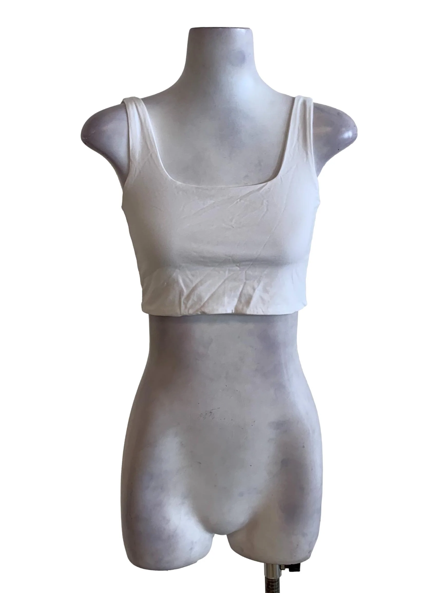 Off White Cropped Tank Top