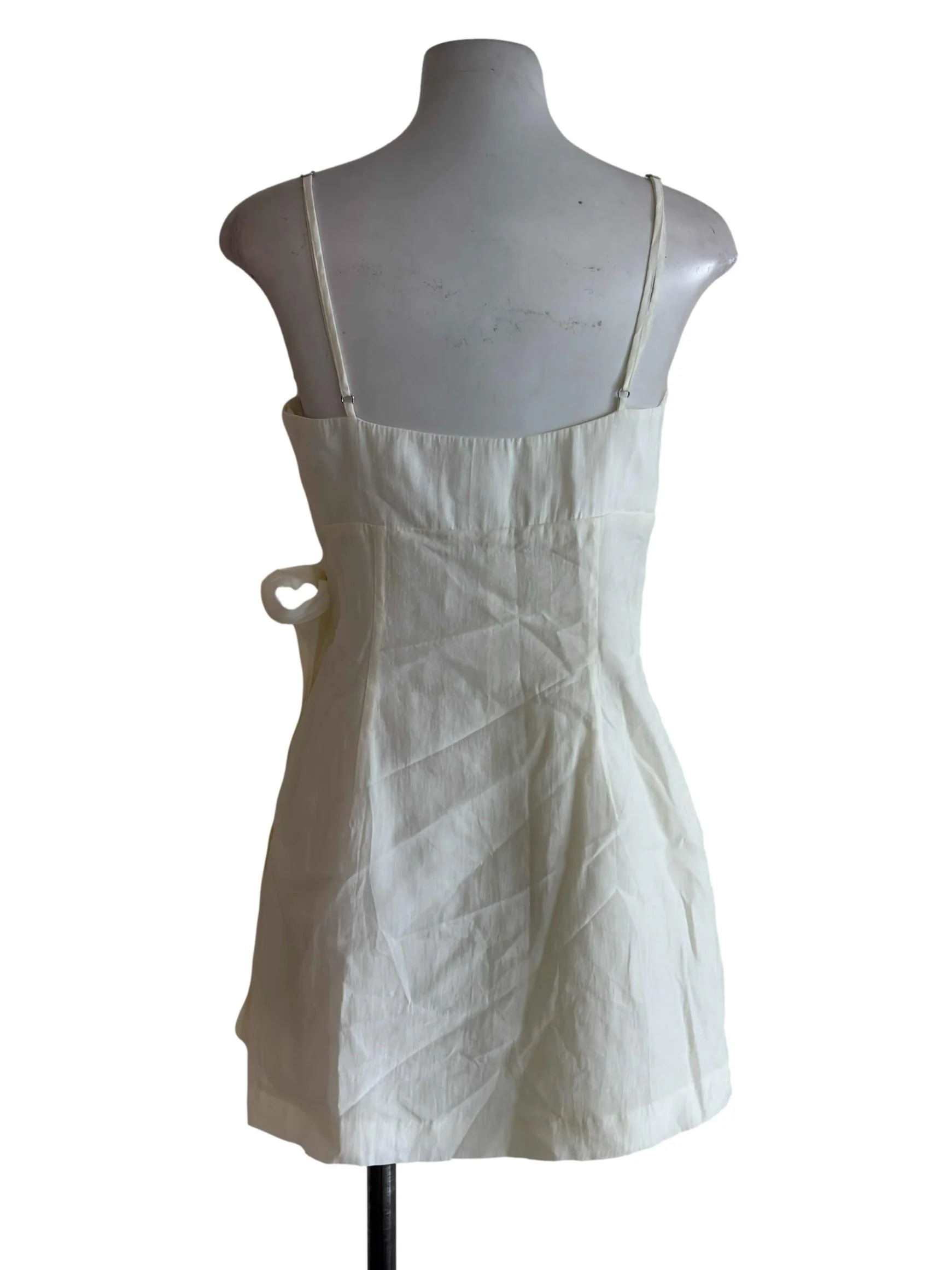 Off White Keyhole Wrap Romper - Image 2