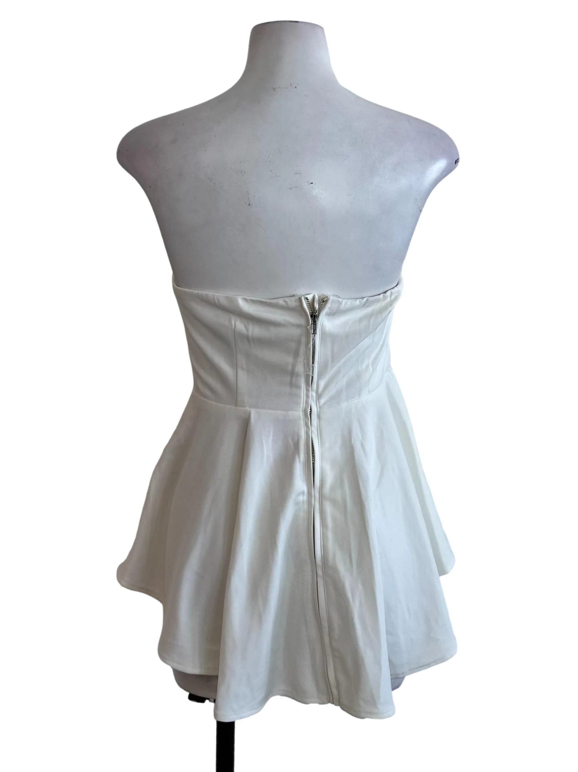 Off White Peplum Tube Top - Image 2
