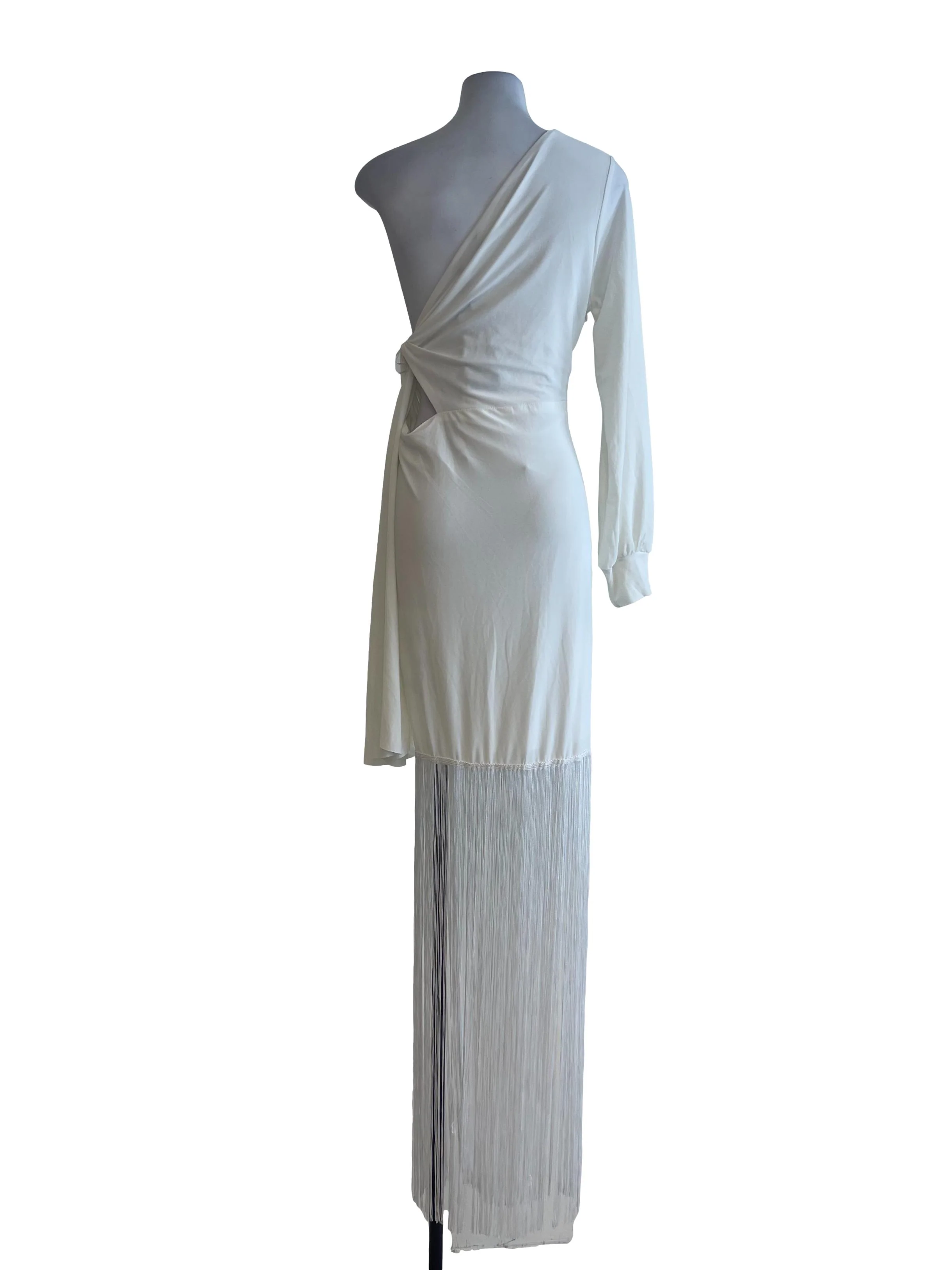 Off White Single Sleeves Dress - Image 2
