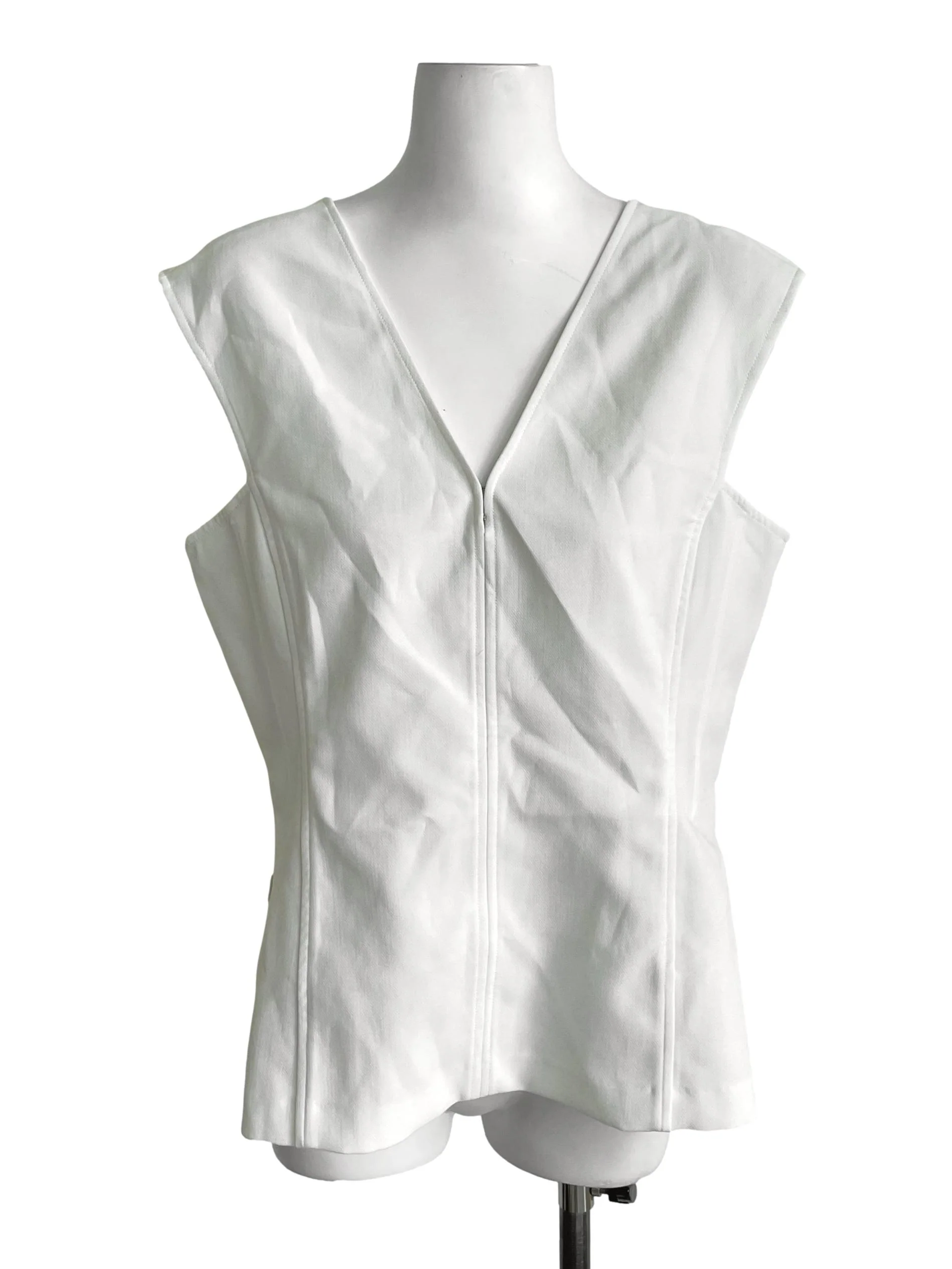 Off White Triangle Panelled Top LB