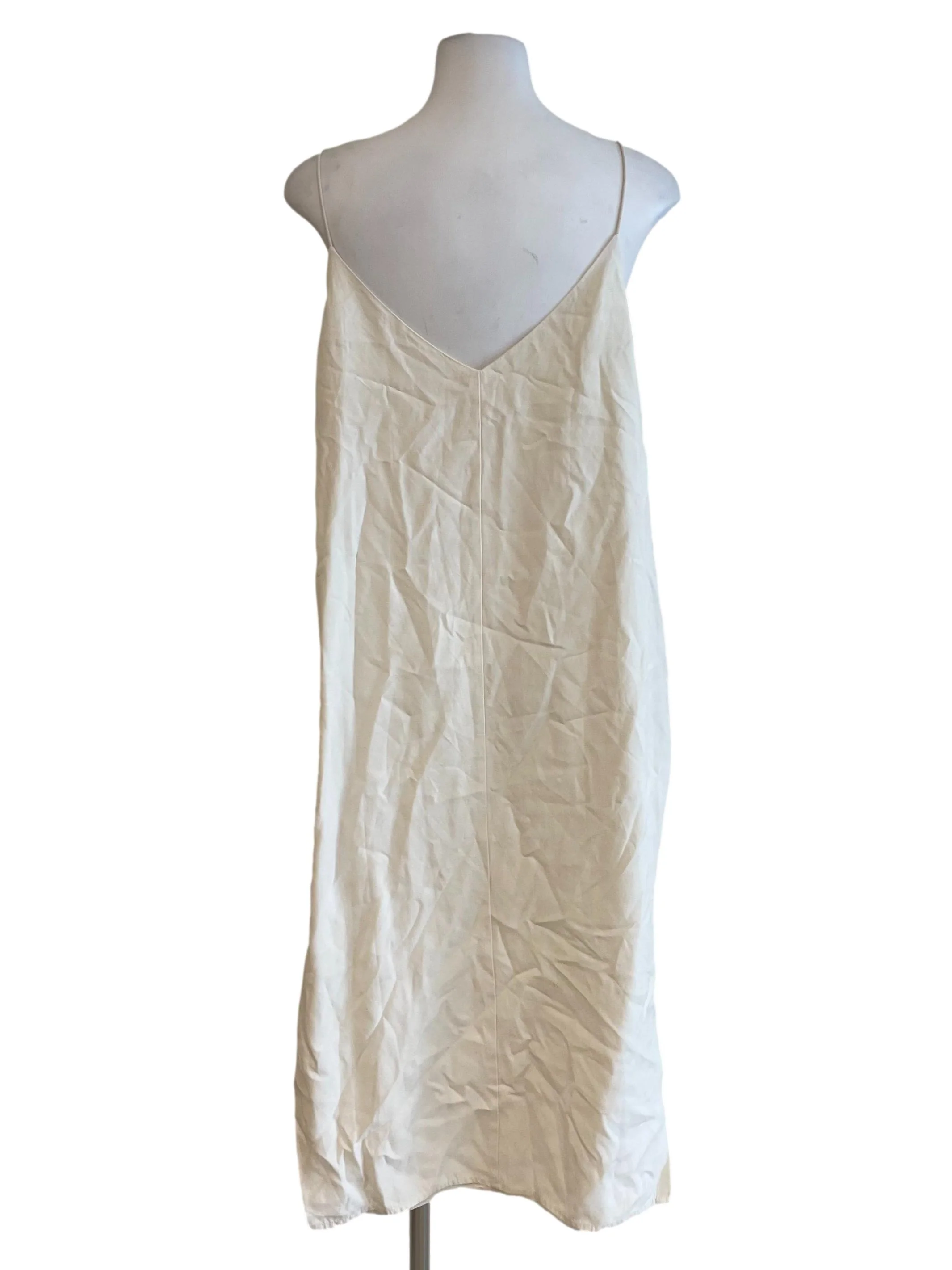 Off White V Neck Cami Dress OSN - Image 2