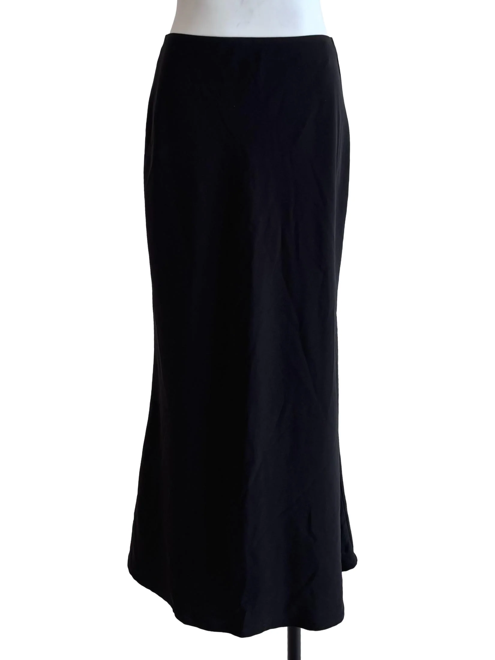 Oil Black Maxi Skirt